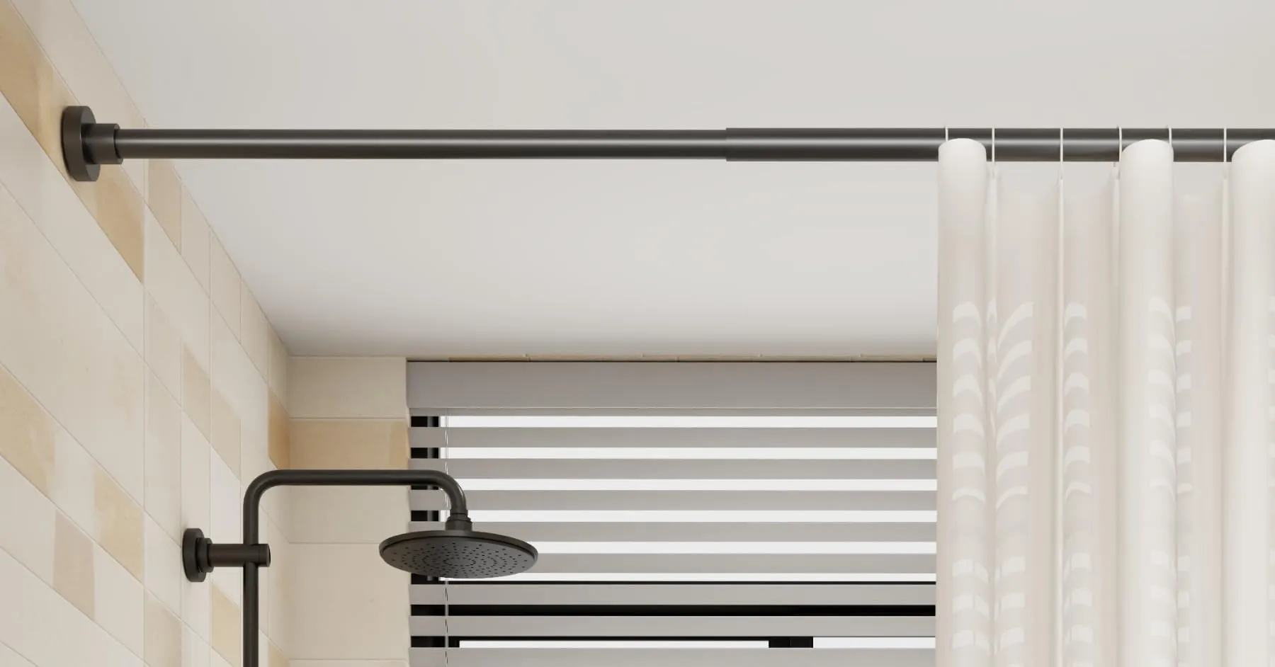 GDEVKHN Bastone per Tenda a Pressione Estensibile, 48-70 cm, Ø25 mm, Bianco - immagine 9