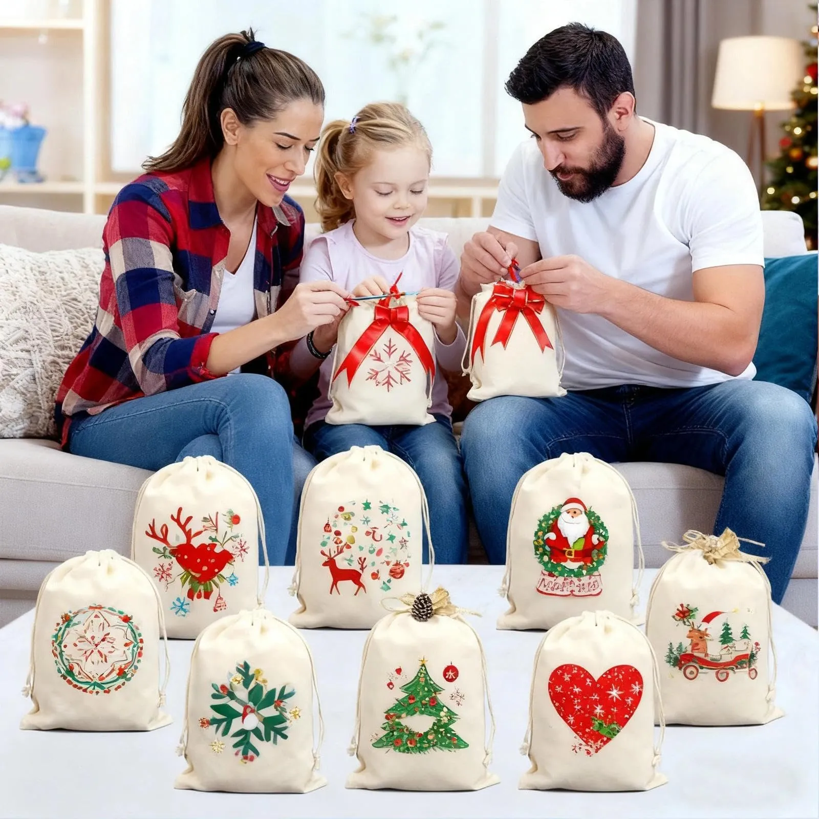 Leylve 24 Sacchetti in Cotone con Coulisse, 10 x 15 cm - immagine 6