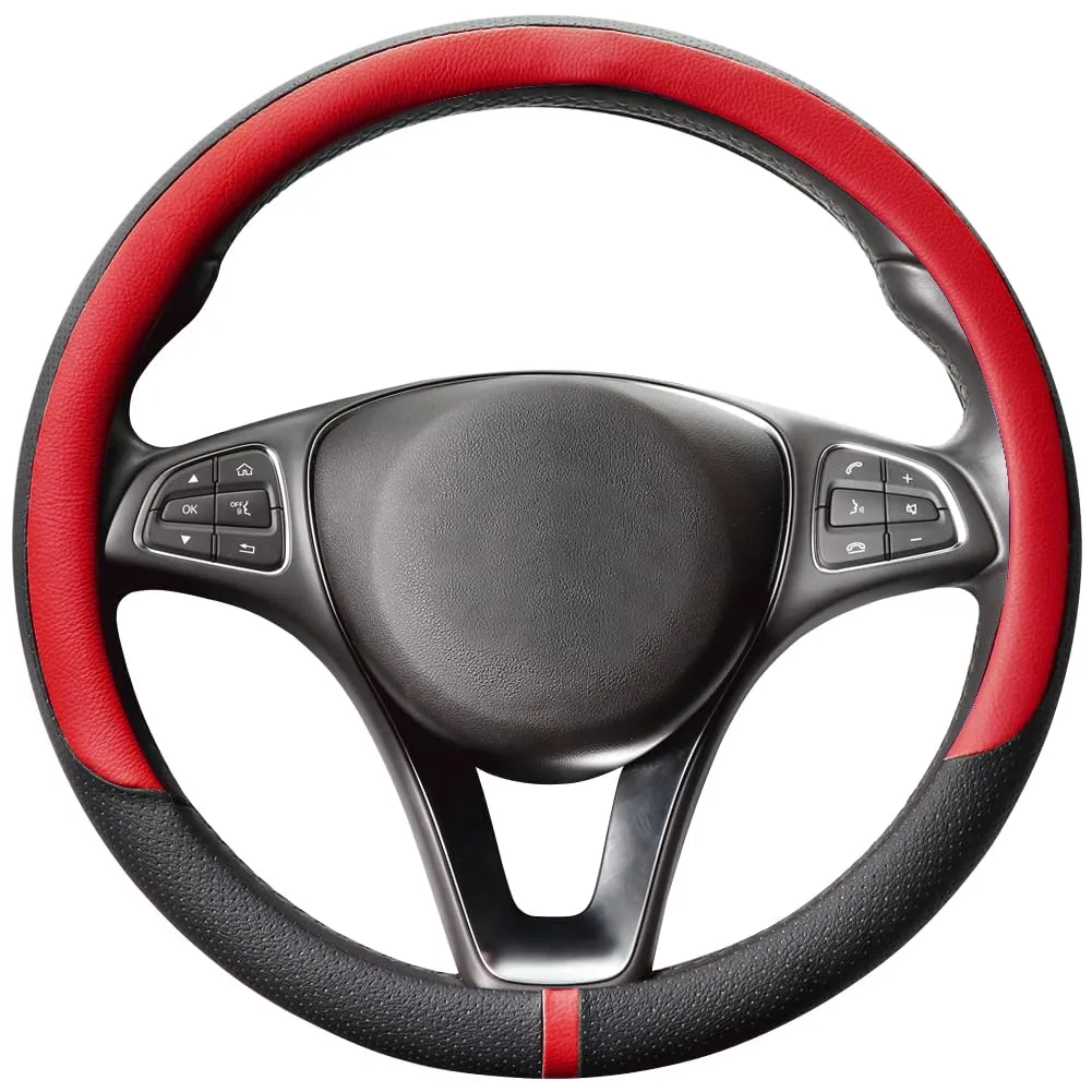 COFIT Coprivolante in Pelle Microfibra Traspirante e Antiscivolo Universale M 37-38cm, Rosso e Nero - immagine 1