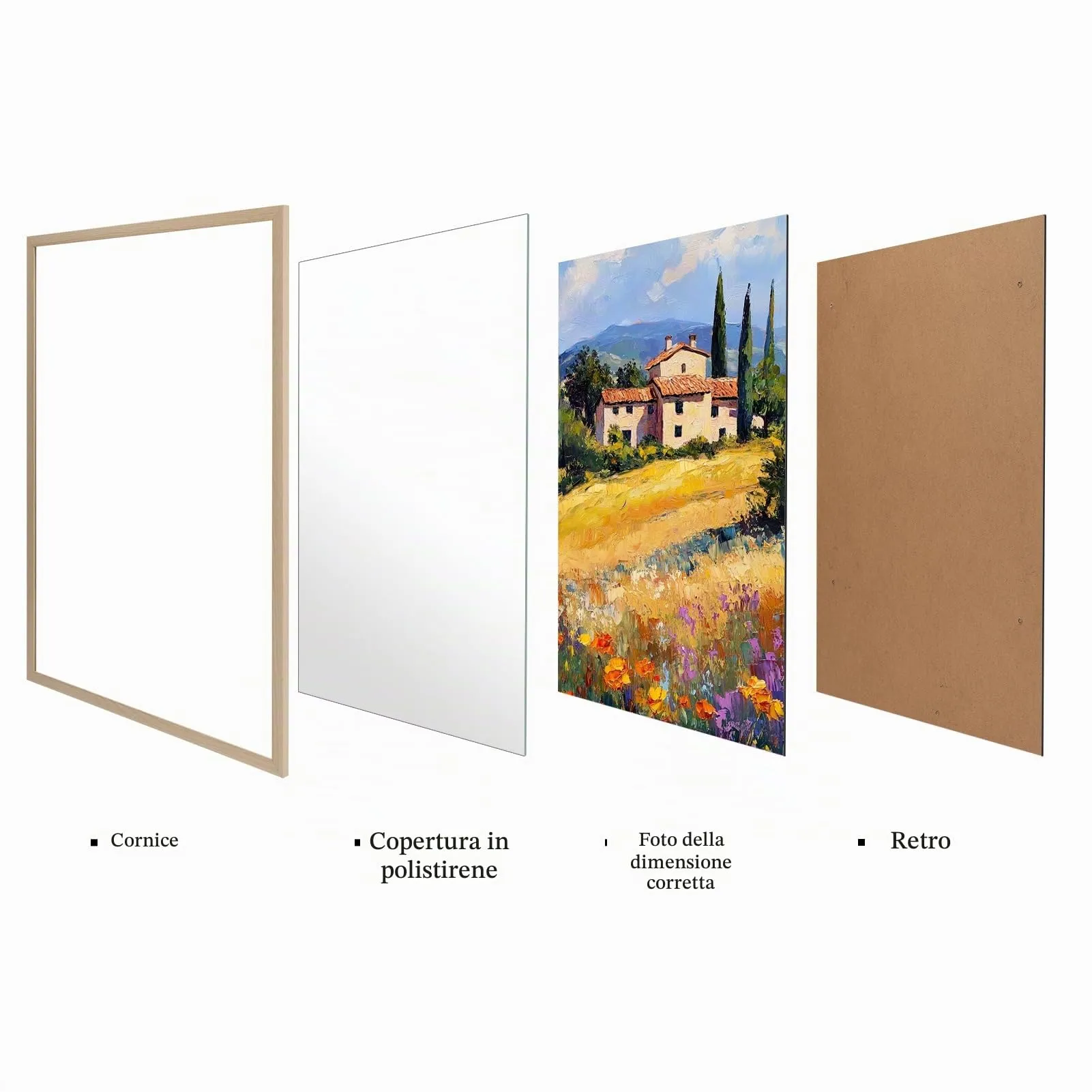 Ditwis Cornice in Alluminio, 50x70 cm, Color Naturale - immagine 7