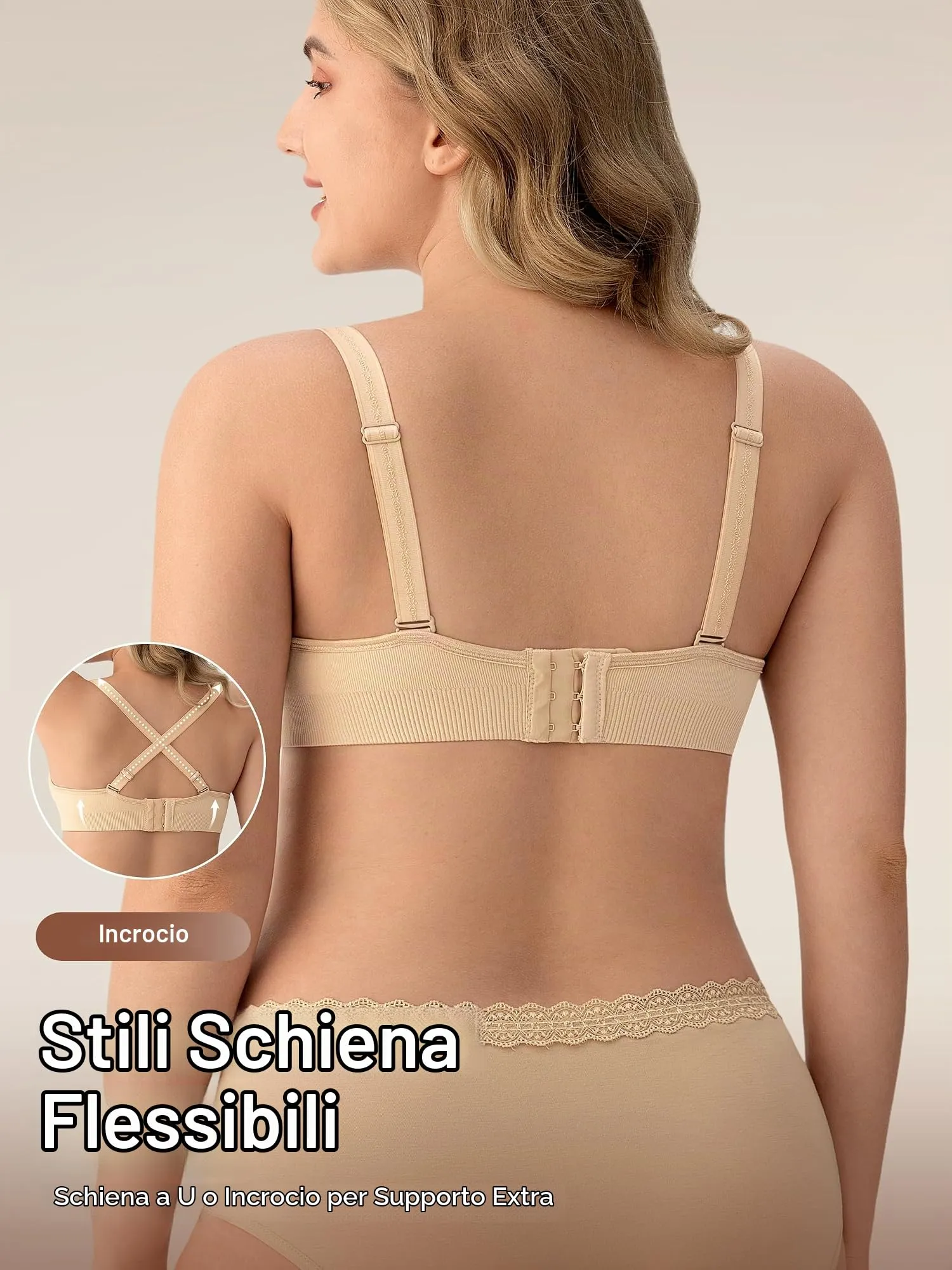 HBselect Set di 3 Reggiseni allattamento con Estensioni per Donna - immagine 4