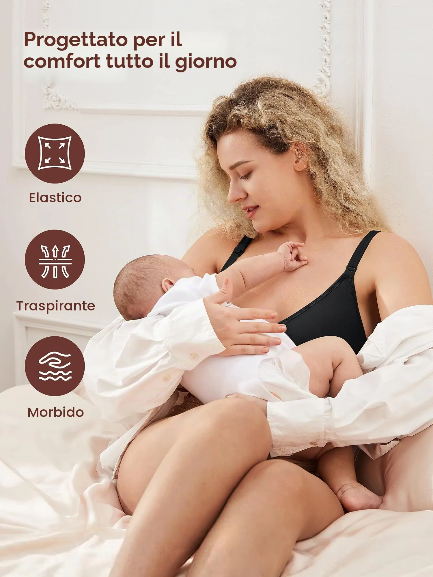 HBselect Reggiseno Allattamento con Estensione, Set da 3 Pezzi - immagine 5