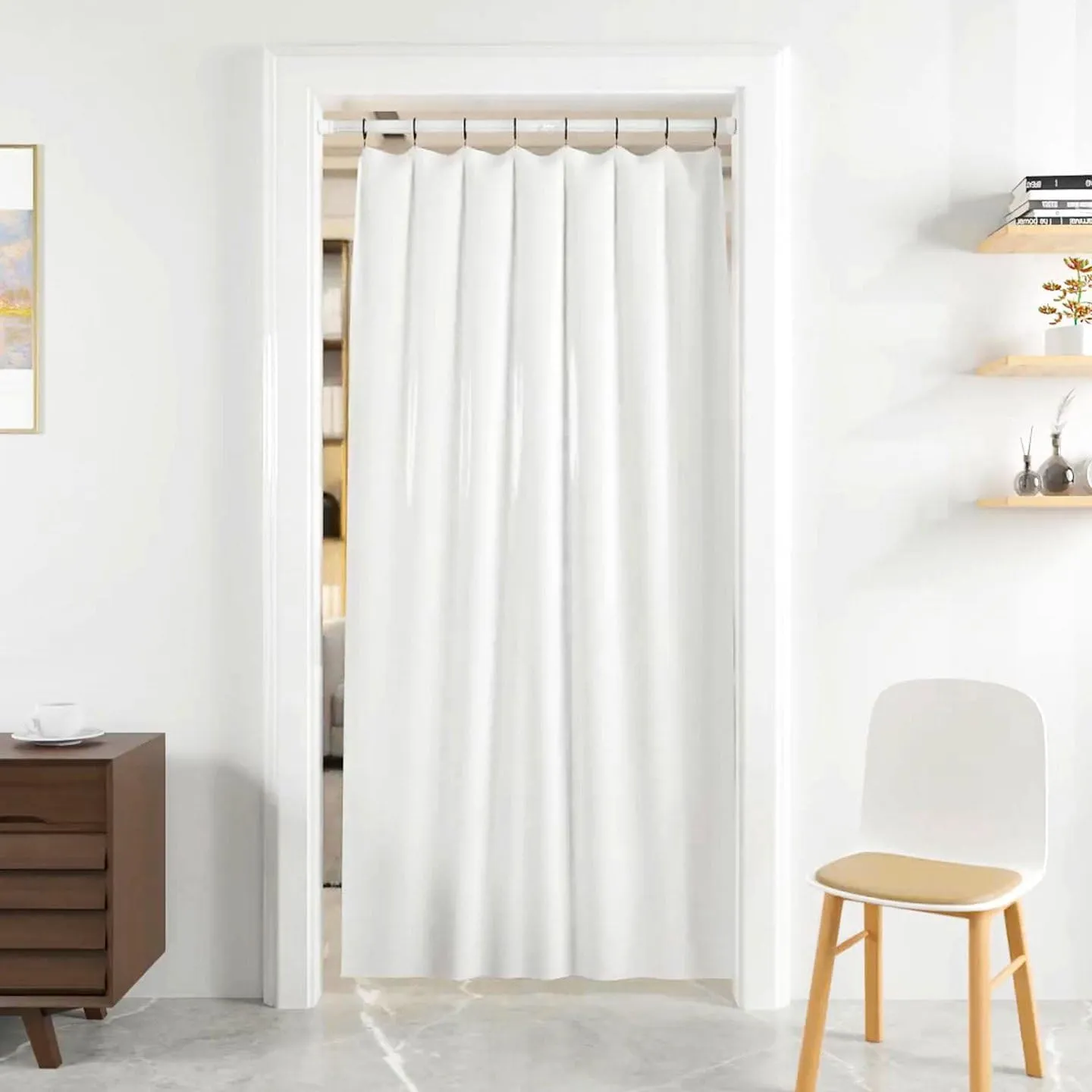 Rod&Trikin Bastoni a tensione per tende e doccia, regolabili, 133-200cm, Bianco - immagine 2