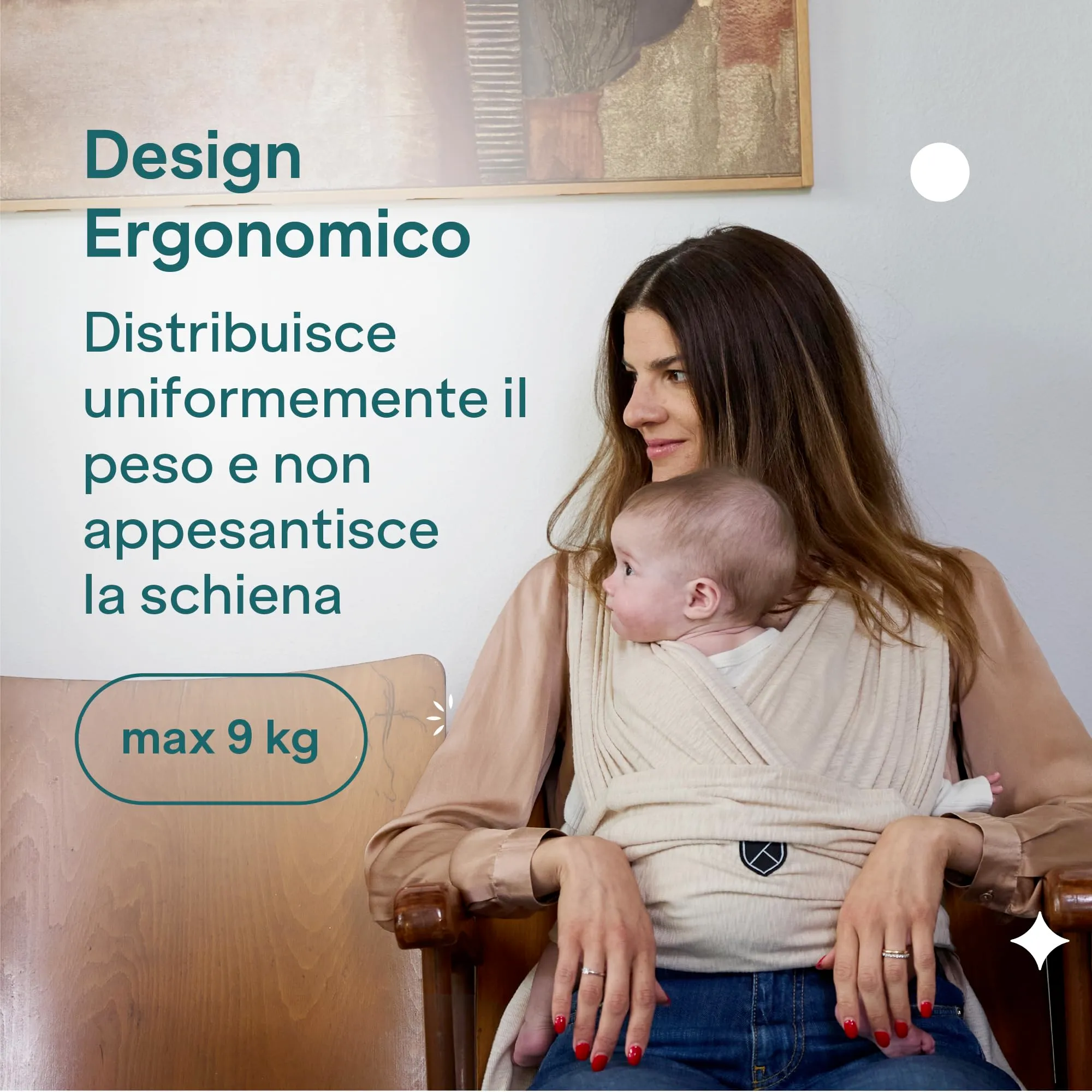 Koala Babycare Fascia Porta Bebe Neonato Regolabile fino a 9kg - Antracite - immagine 7