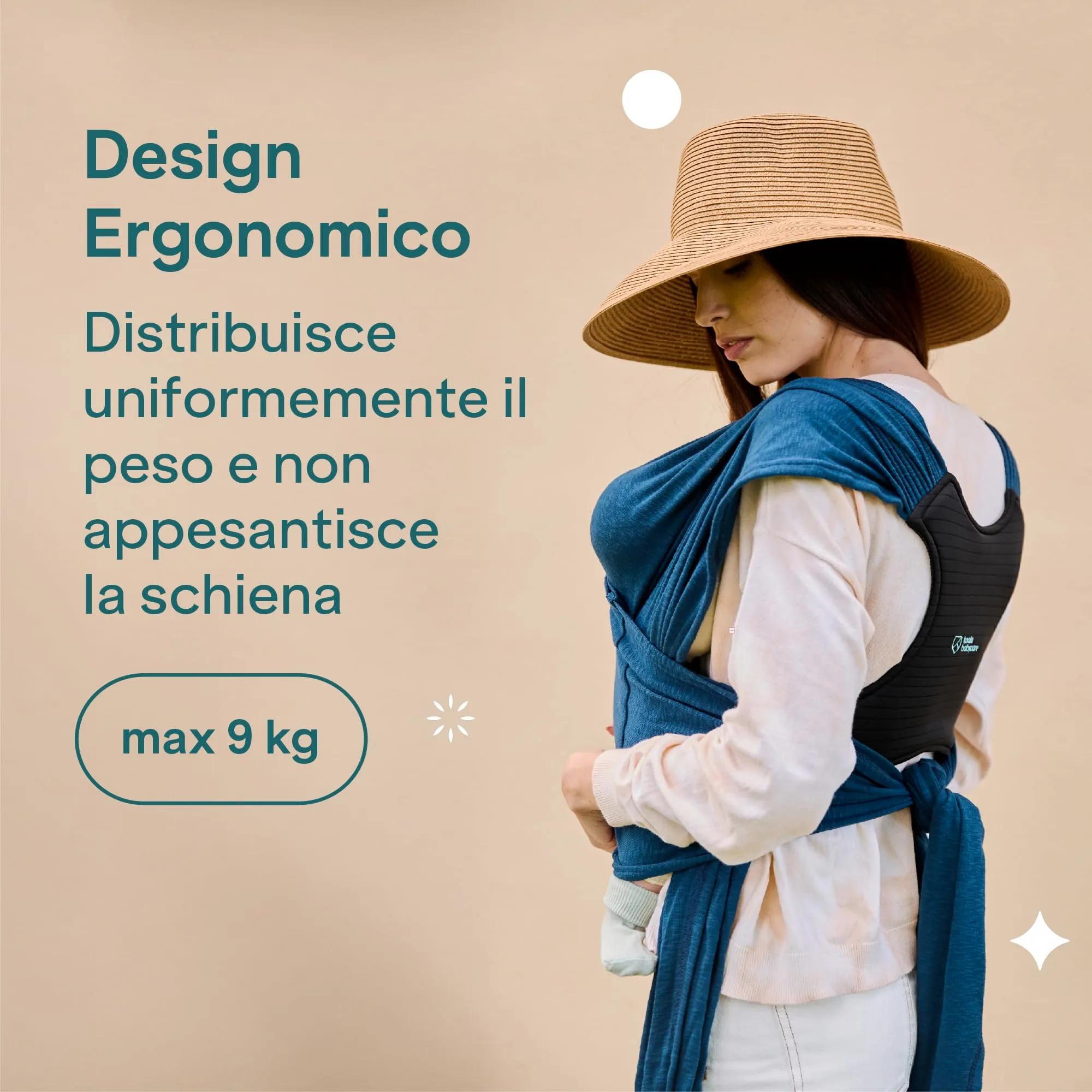 Koala Babycare Fascia Porta Bebe Neonato Regolabile Unisex, Fino a 9kg, Antracite - immagine 7