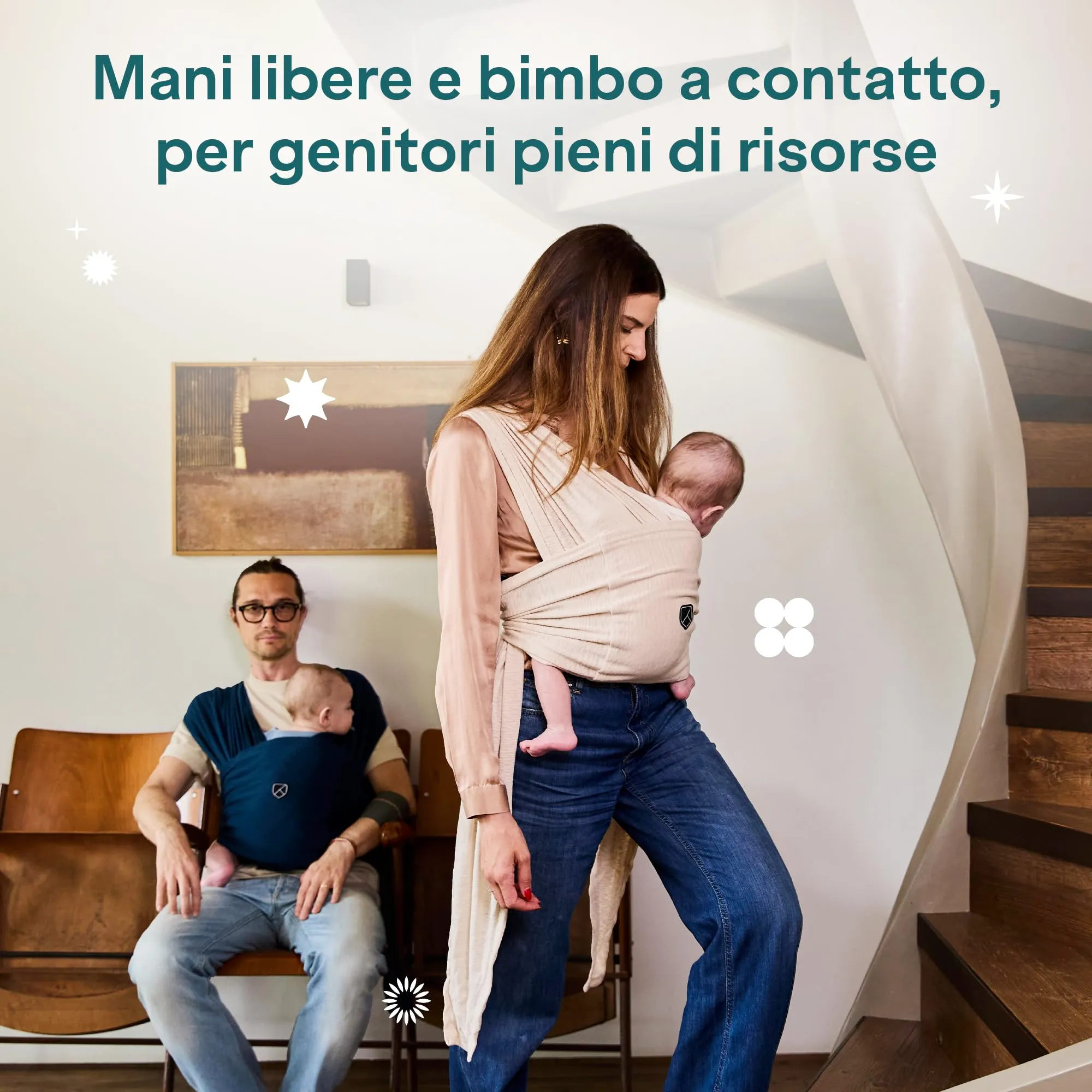 Koala Babycare Fascia Porta Bebe Neonato Regolabile Unisex, Fino a 9kg, Antracite - immagine 8