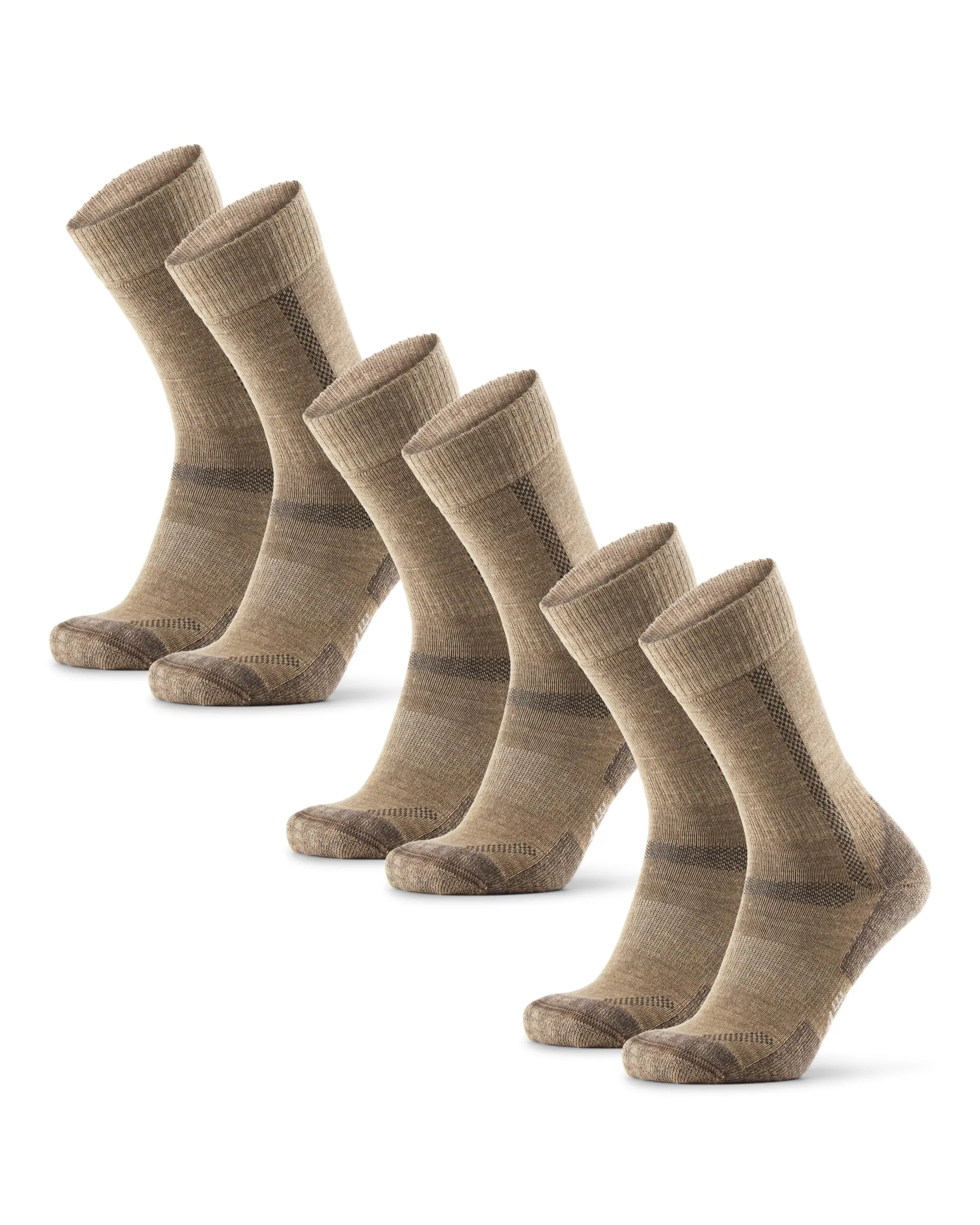 Danish Endurance Calze Trekking Lana Merino, 3 Paia, Beige, 43-47 - immagine 1