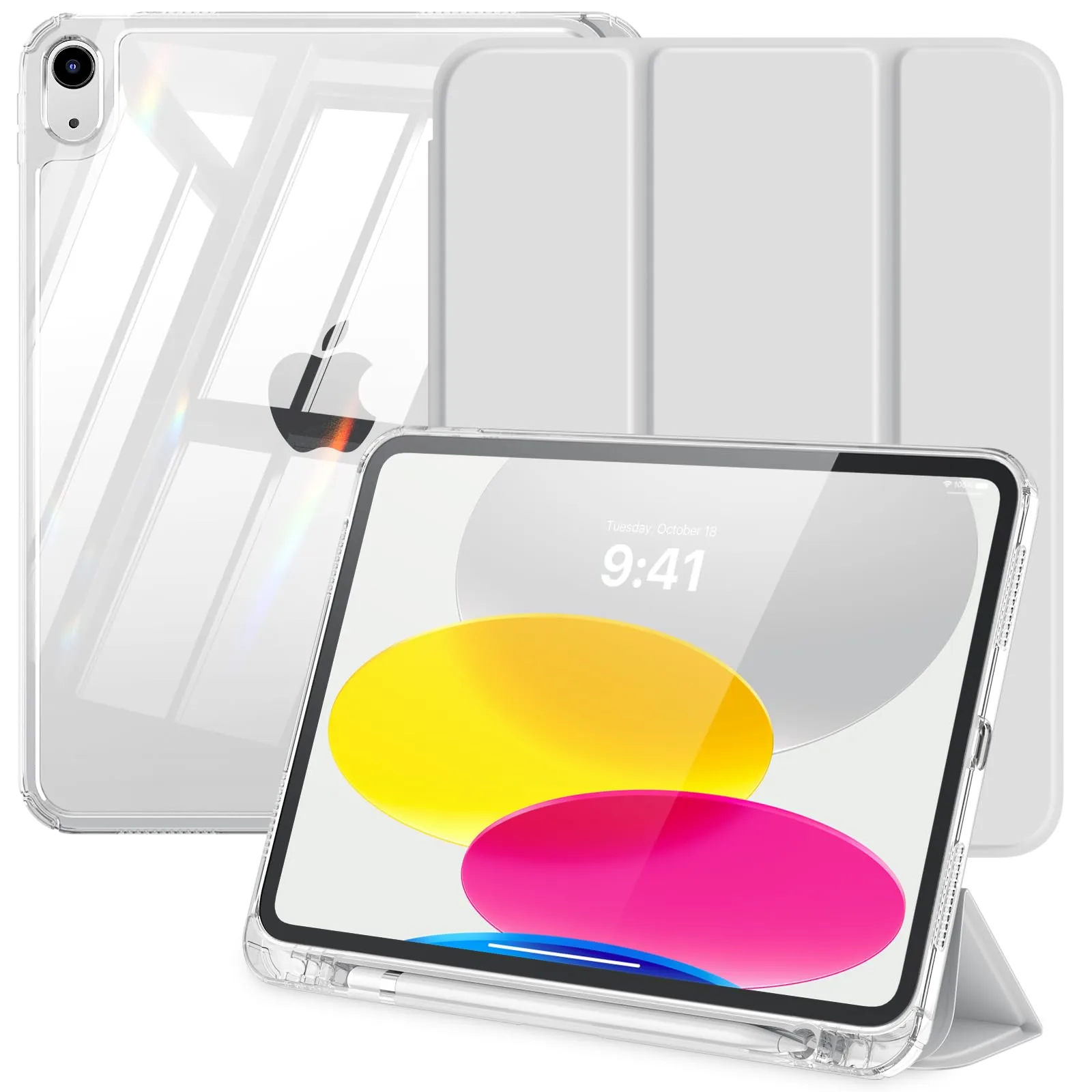 MoKo Custodia per iPad 11ª Gen 11" e iPad 10ª Gen 10.9", Argento - immagine 1