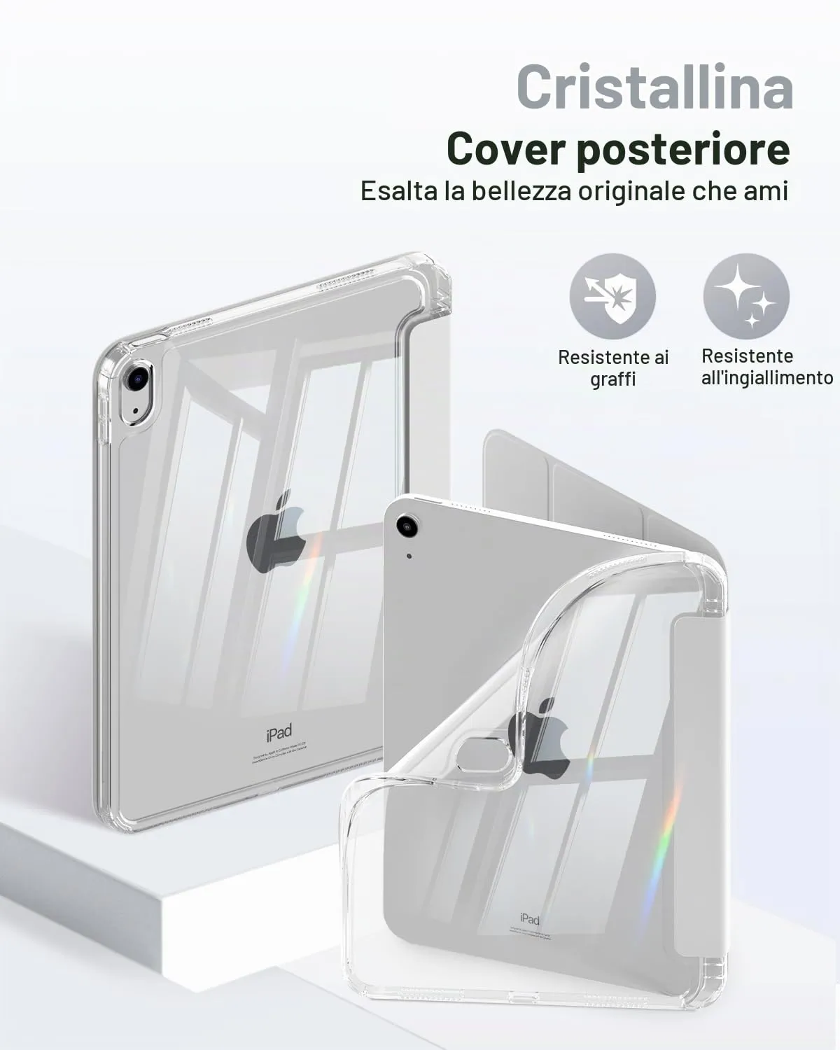 MoKo Custodia per iPad 11ª Gen 11" e iPad 10ª Gen 10.9", Argento - immagine 3