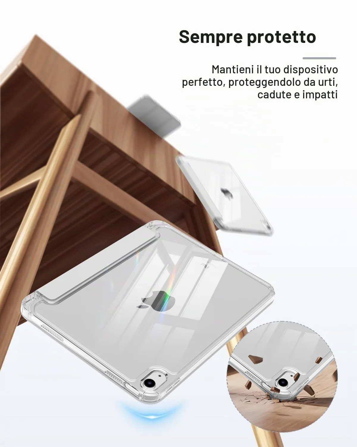 MoKo Custodia per iPad 11ª Gen 11" e iPad 10ª Gen 10.9", Argento - immagine 4
