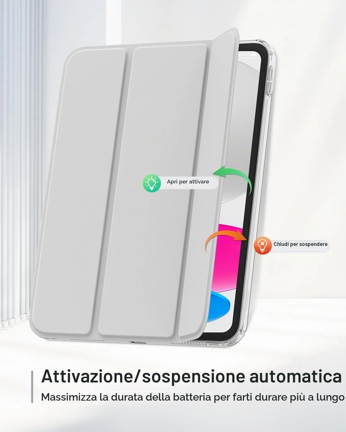 MoKo Custodia per iPad 11ª Gen 11" e iPad 10ª Gen 10.9", Argento - immagine 7