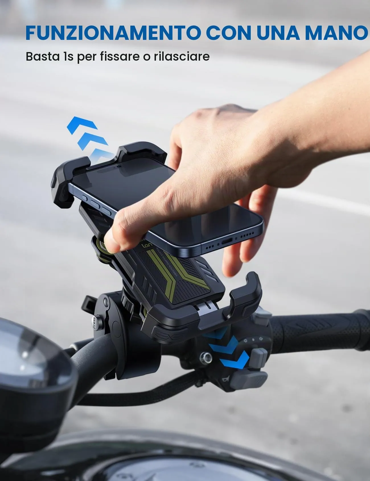 Lamicall Supporto Telefono Moto Antivibrazione Doppio Ammortizzatore - immagine 4