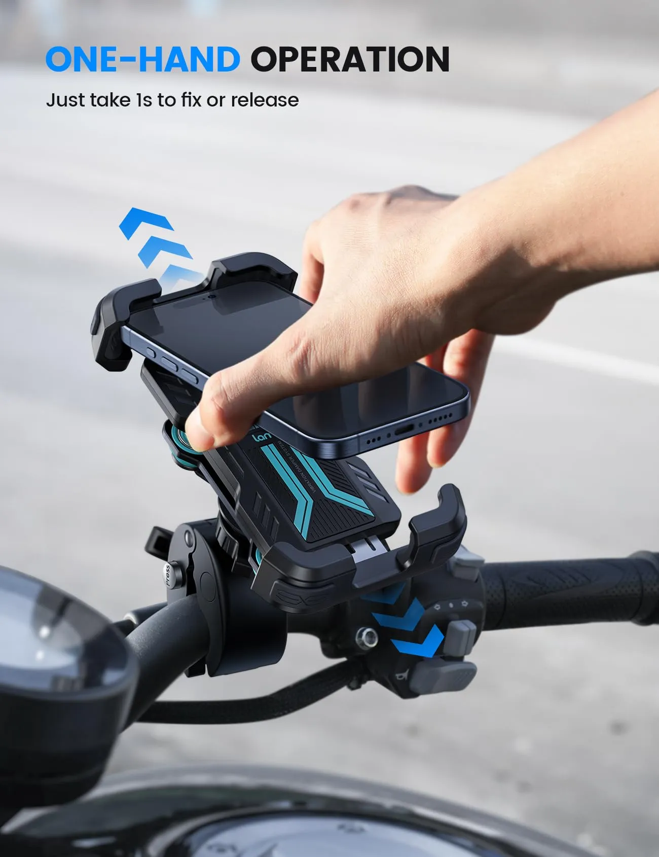 Lamicall Supporto Telefono Moto Antivibrazione con Doppio Ammortizzatore - immagine 4