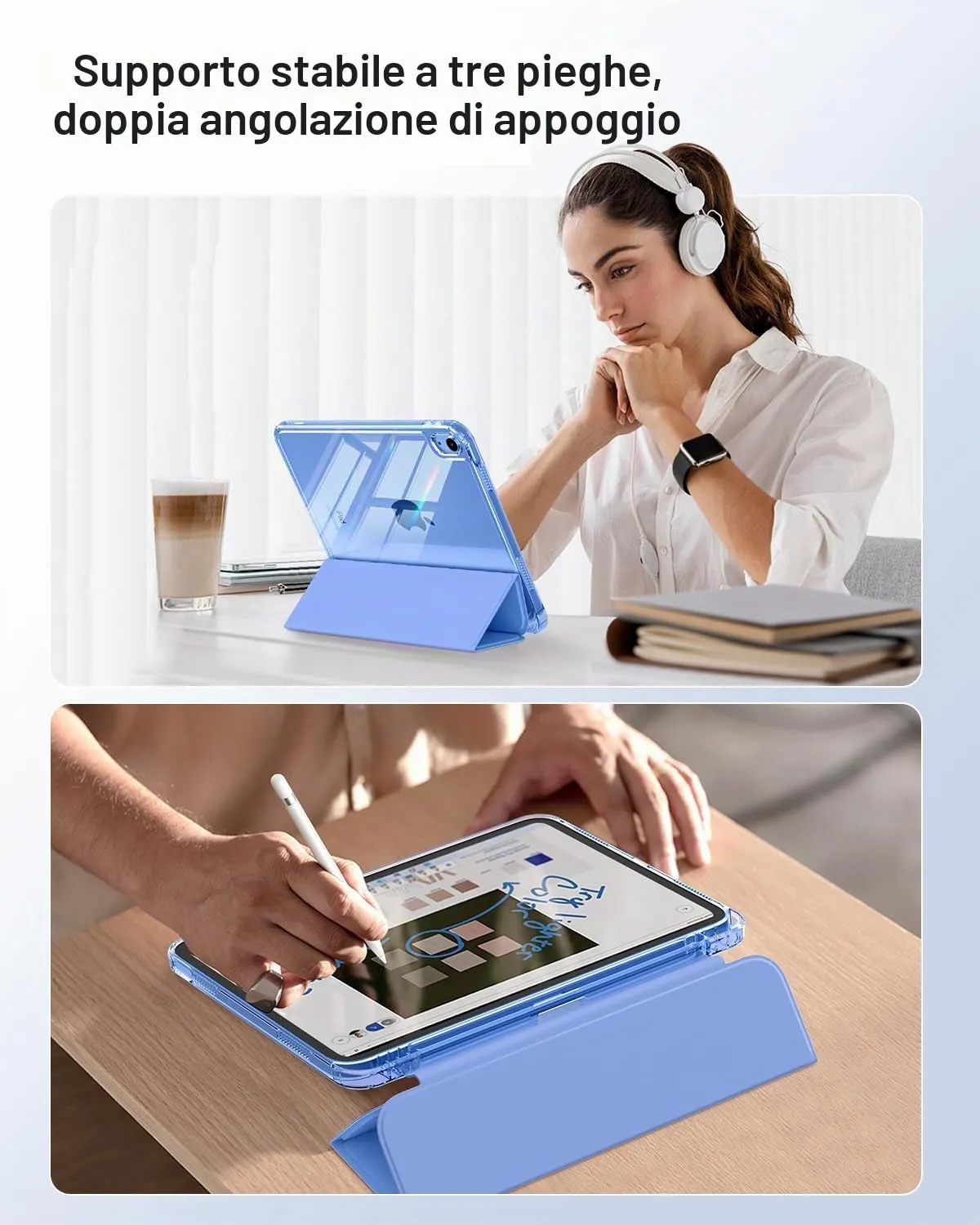 MoKo Cover per iPad 11 Gen 11" (2025) e iPad 10 Gen 10.9" (2022), Pervinca - immagine 5