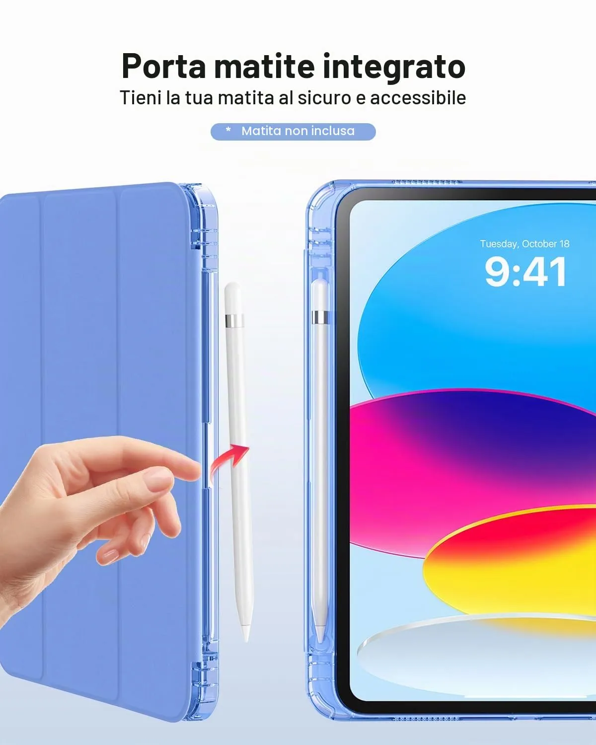 MoKo Cover per iPad 11 Gen 11" (2025) e iPad 10 Gen 10.9" (2022), Pervinca - immagine 8
