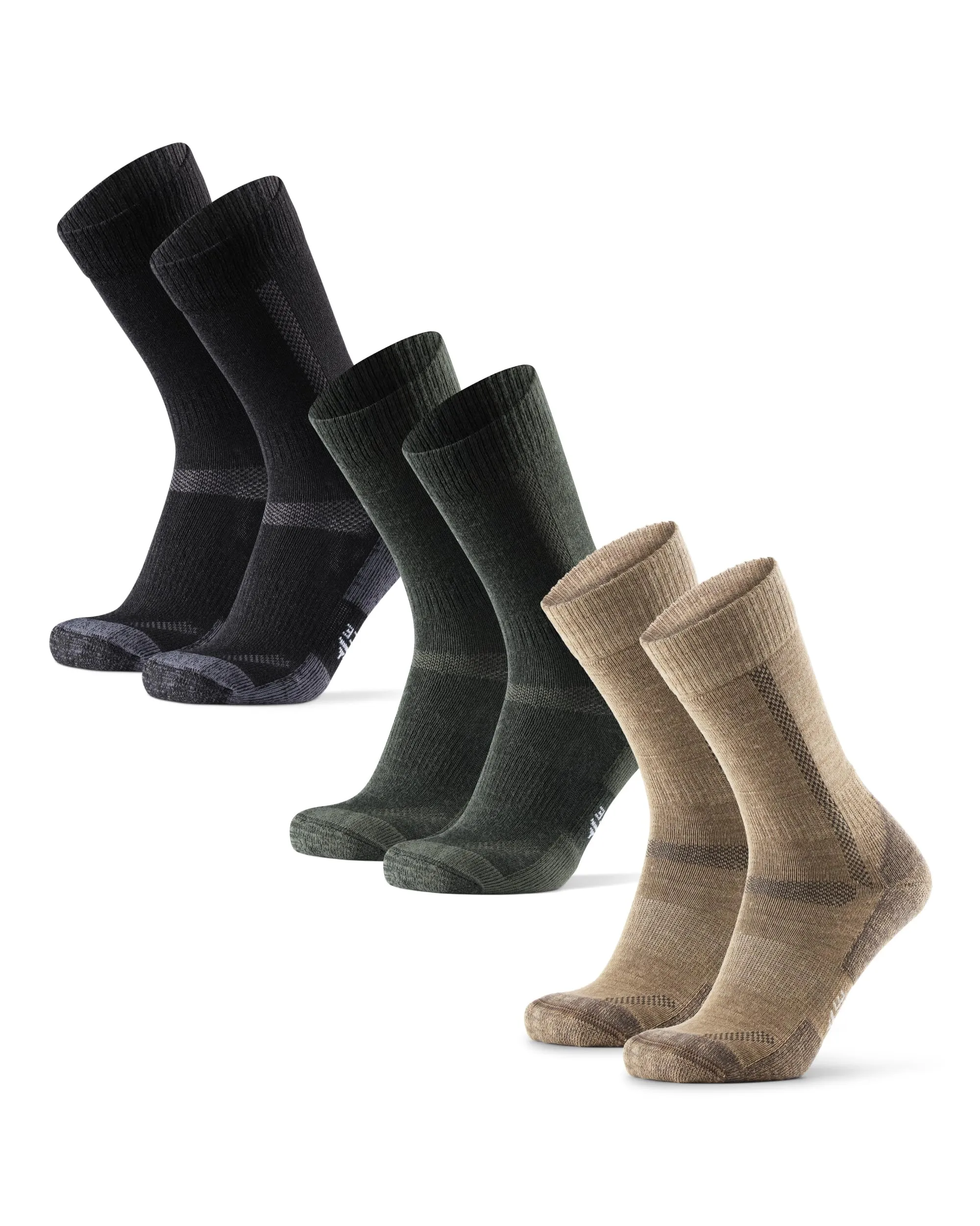 Danish Endurance Calze Trekking Lana Merino, 3 Paia, Multicolore, 39-42 - immagine 1