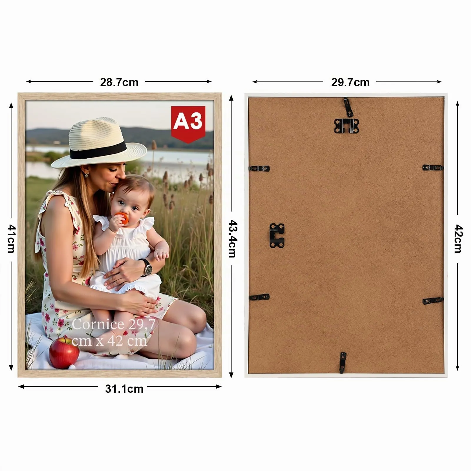 Ditwis Cornice A3 Color Naturale, 29,7x42 cm - immagine 2