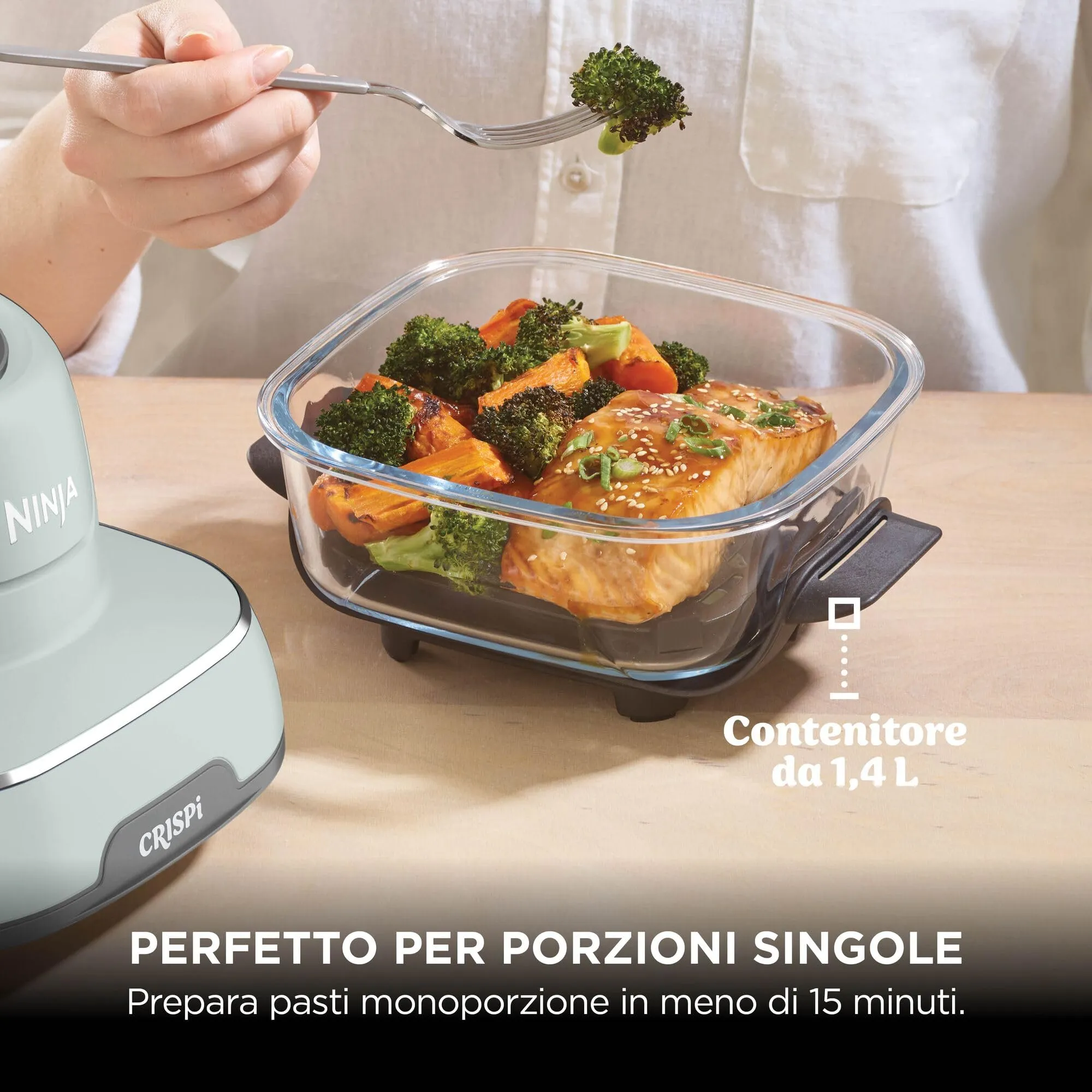 Ninja CRISPi Friggitrice ad Aria Portatile 4 in 1, 3,8L, Verde - immagine 8