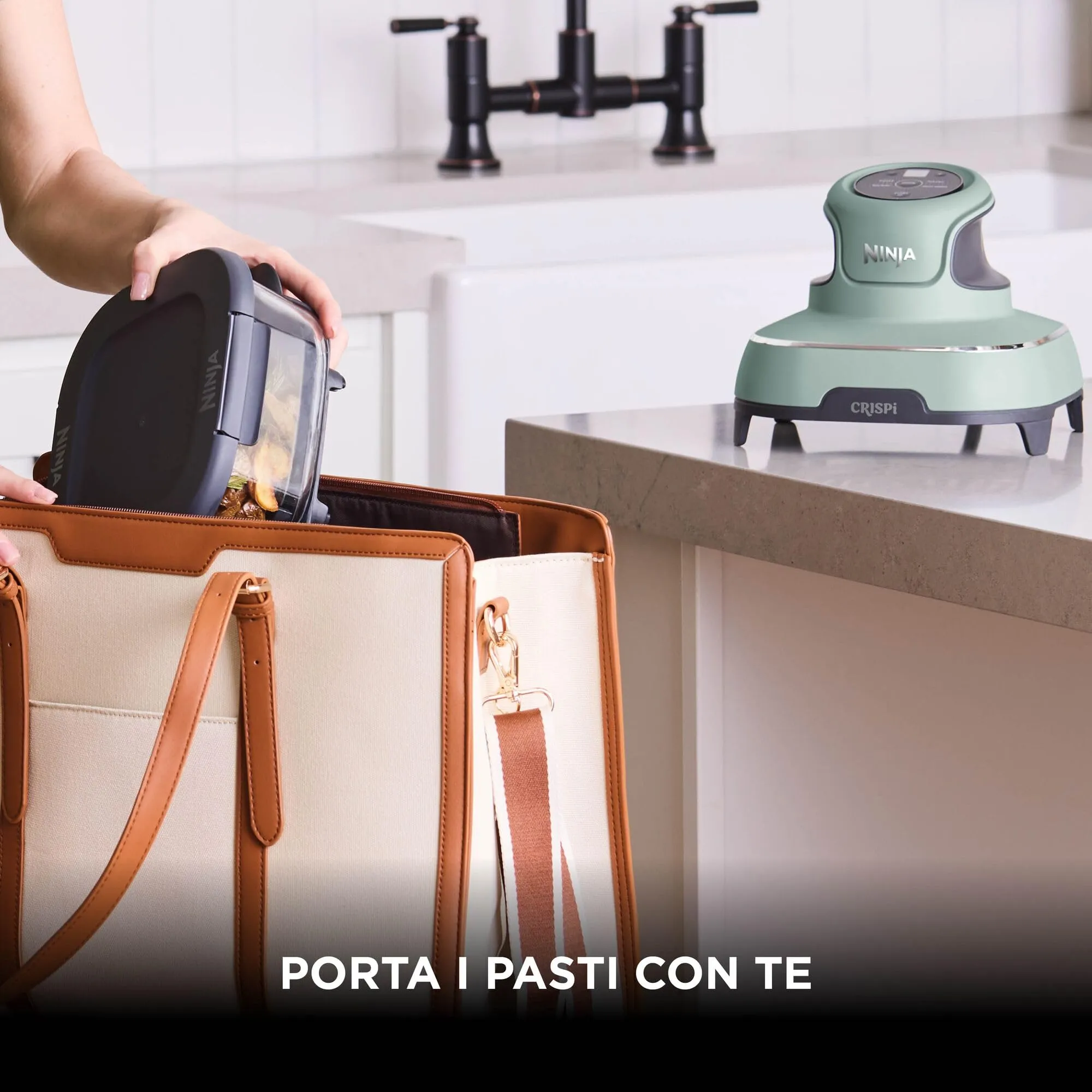 Ninja CRISPi Friggitrice ad Aria Portatile 4 in 1, 3,8L, Verde - immagine 12