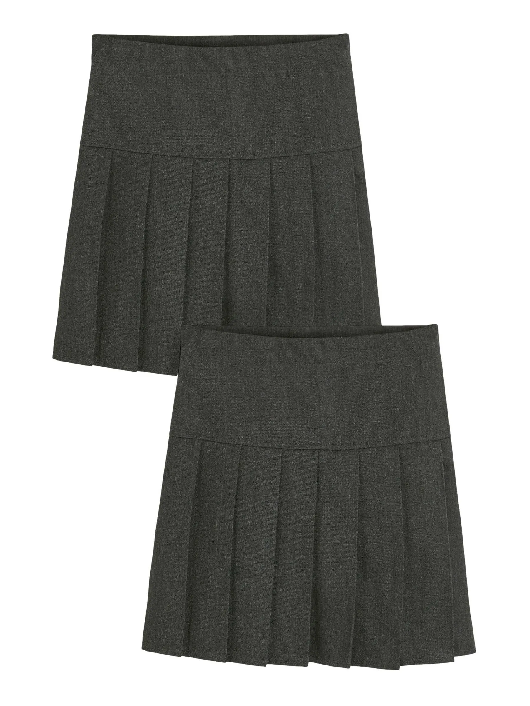 Next Ragazza Set di 2 Gonne a Pieghe per la Scuola, Grey Longer Length, 14 Anni - immagine 1