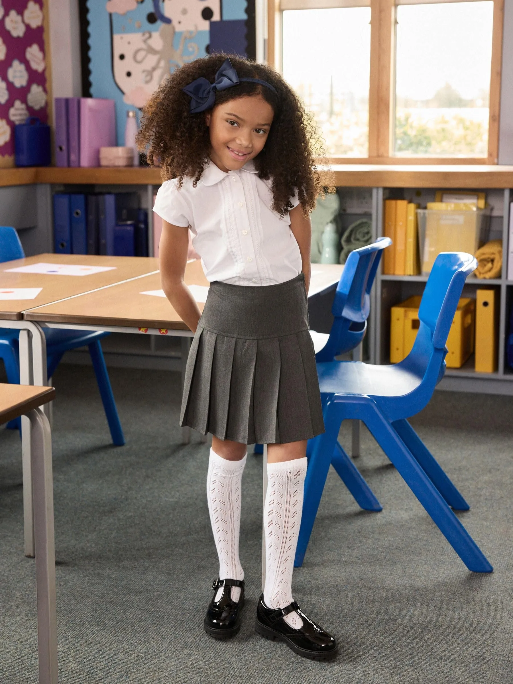 Next Ragazza Set 2 Gonne a Pieghe per la Scuola Grigio 8 Anni - immagine 3
