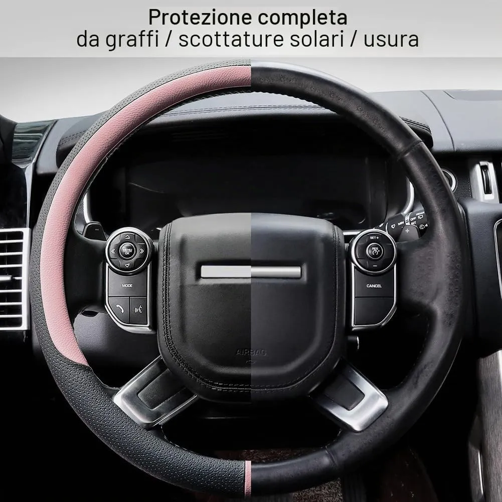 COFIT Coprivolante in Pelle Microfibra Traspirante e Antiscivolo Universale L 39-40.5cm, Rosa e Nero - immagine 5