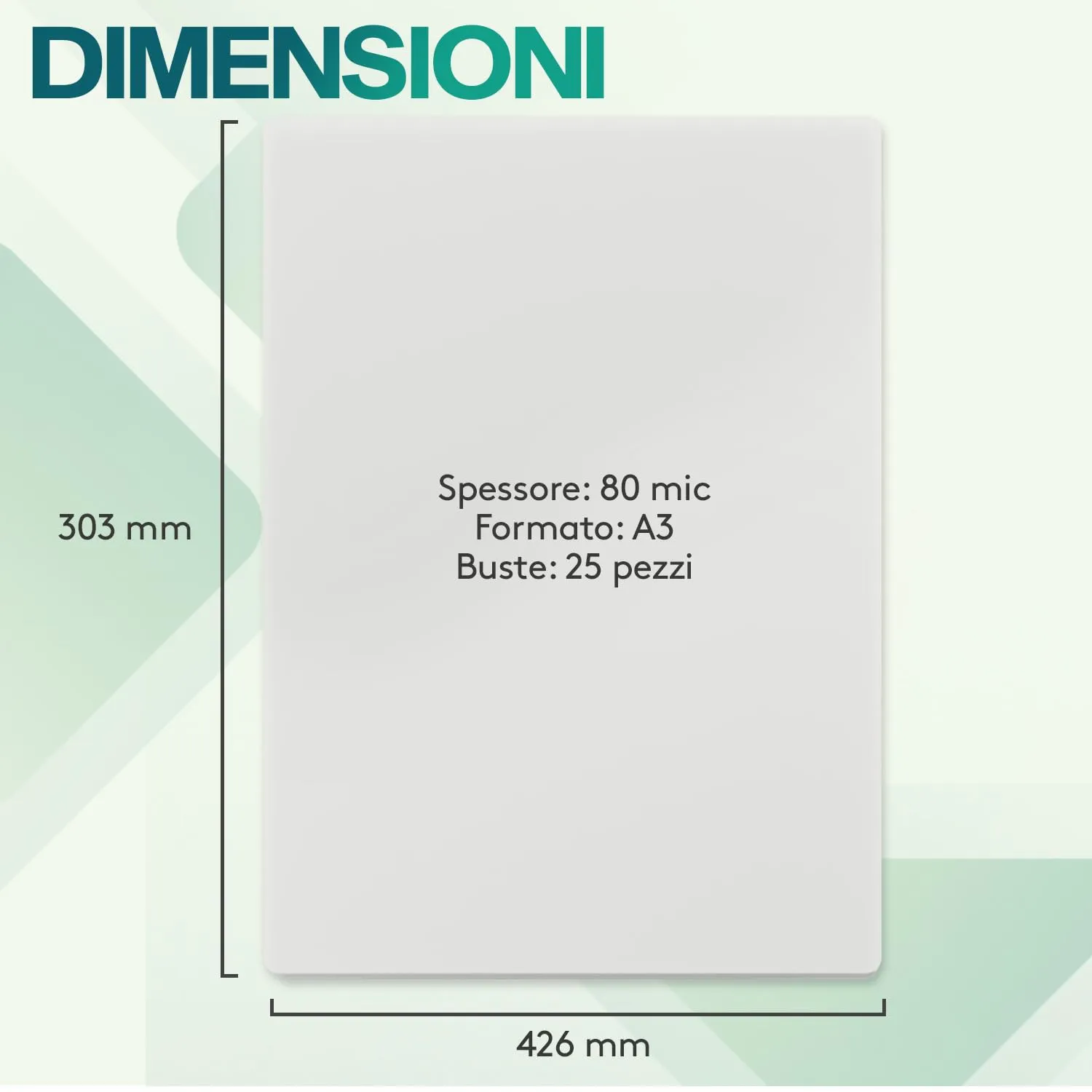 Acropaq Fogli plastificatrice A3, 80 micron, Lucido, 25 pezzi - 18003 - immagine 7