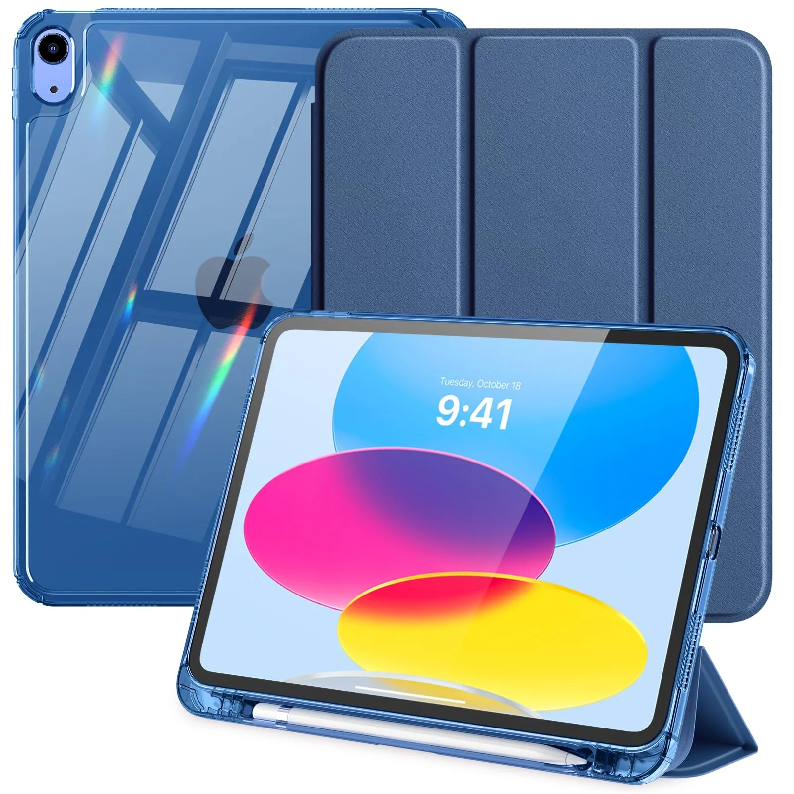MoKo Custodia per iPad 11a Gen 11" (2025) e iPad 10a Gen 10,9" (2022), Blu Marino - immagine 1