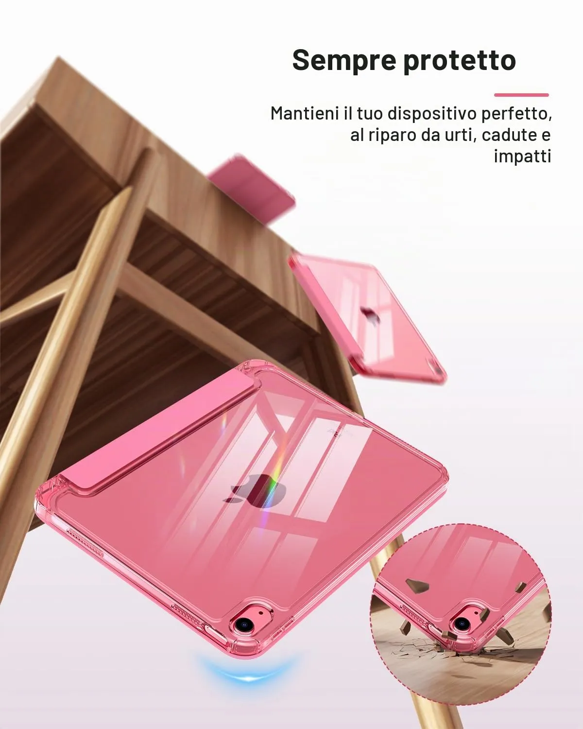 MoKo Cover per iPad 11ª Gen 11" e 10ª Gen 10.9", Anguria Rossa - immagine 4
