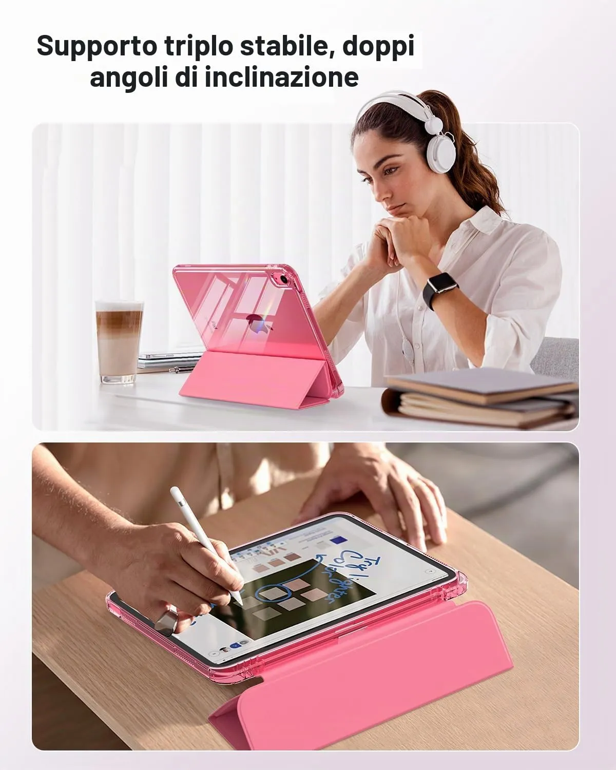 MoKo Cover per iPad 11ª Gen 11" e 10ª Gen 10.9", Anguria Rossa - immagine 5