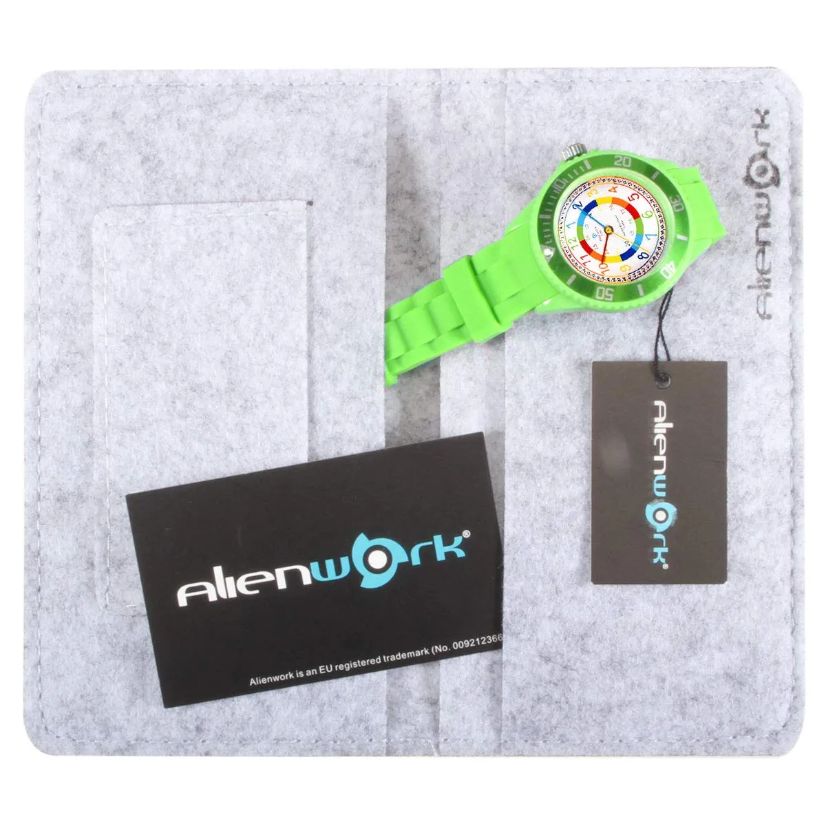 Alienwork Orologio di Apprendimento per Bambini, Verde, Bracciale in Silicone, Impermeabile 5 ATM - immagine 6