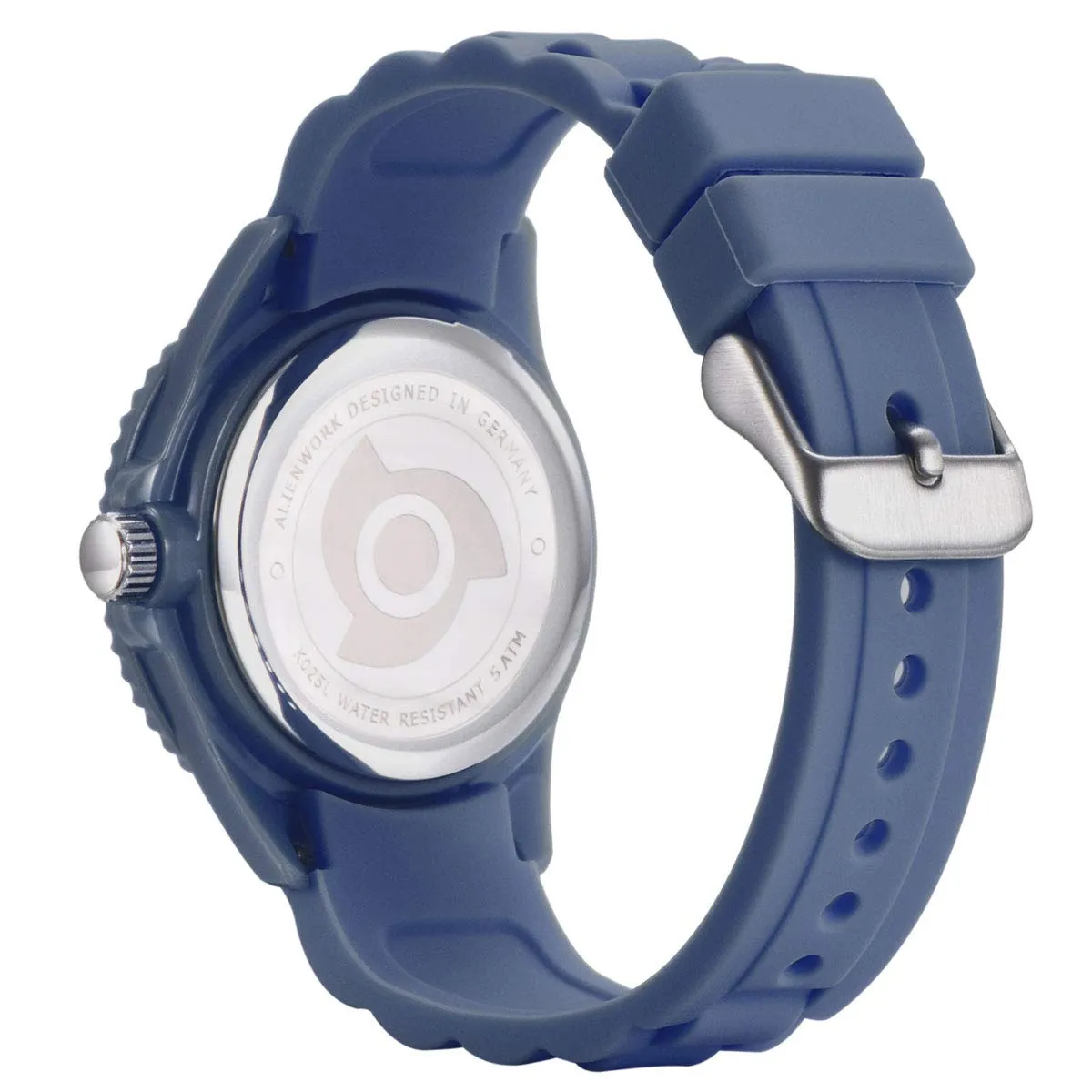 Alienwork Orologio di Apprendimento per Bambini Blu Marino Bracciale in Silicone Impermeabile 5 ATM - immagine 4
