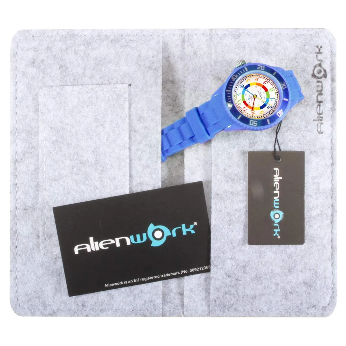 Alienwork Orologio di Apprendimento per Bambini, Blu, Bracciale in Silicone Multicolore, Impermeabile 5 ATM - immagine 6