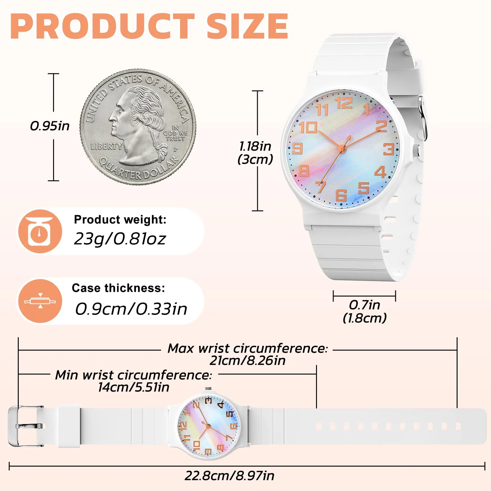 GUUMUXIN Orologio Analogico per Bambini, 30m Impermeabile, 4-12 Anni - immagine 5