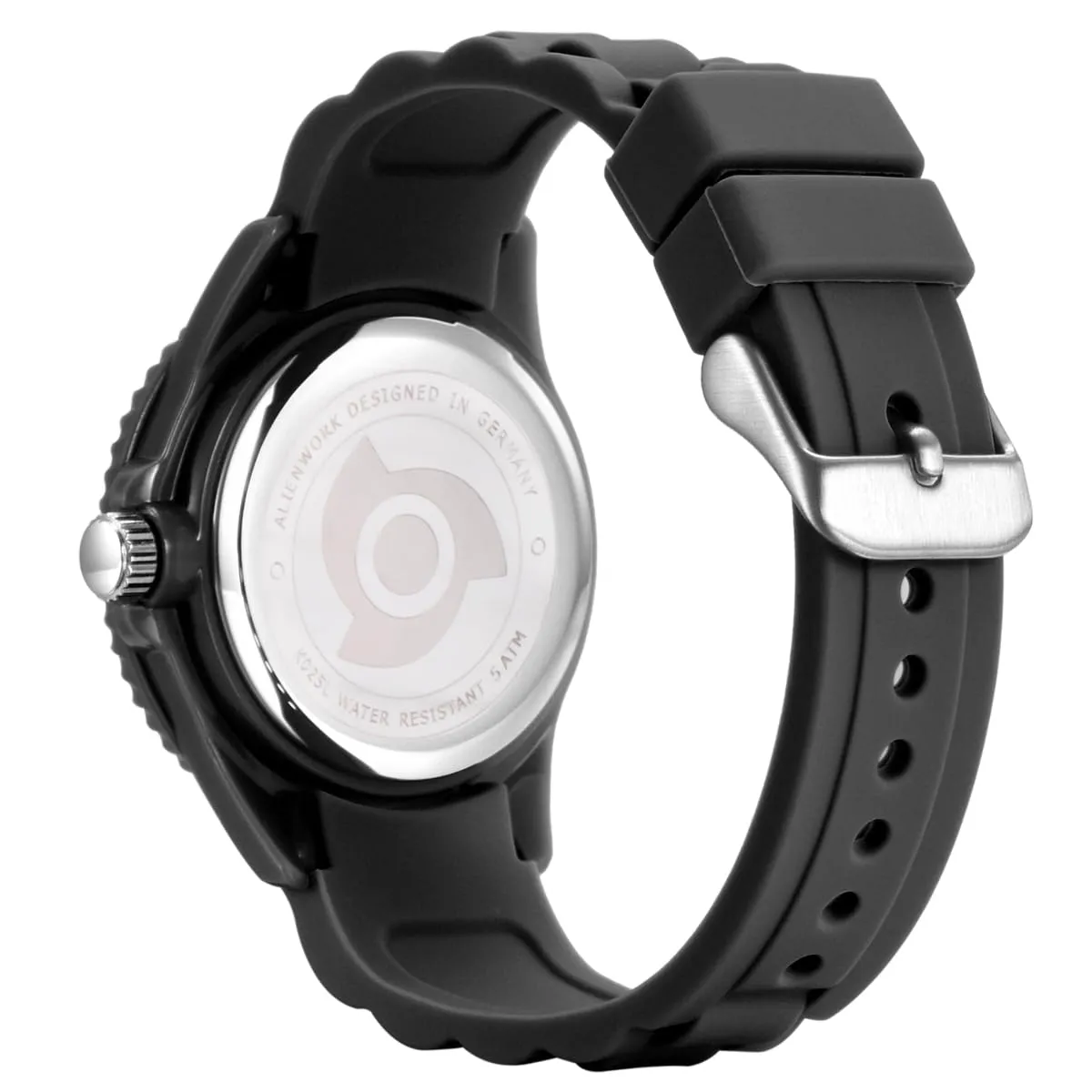 Alienwork Orologio di Apprendimento per Bambini, Nero, Bracciale in Silicone, Impermeabile 5 ATM - immagine 4