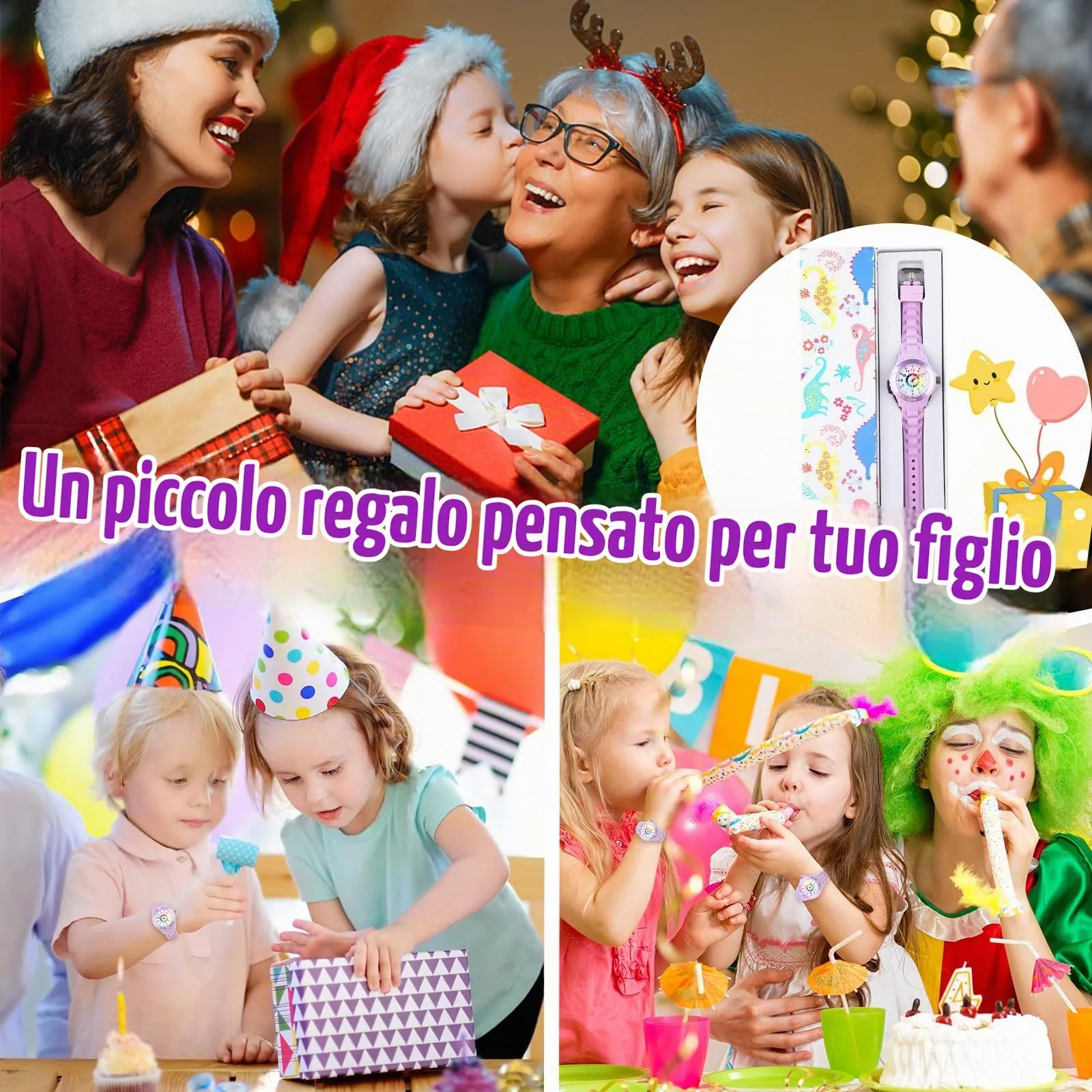 GUUMUXIN Orologio Educativo per Bambini 5-16 Anni, Quadrante Multicolore, Cinturino Morbido - immagine 6