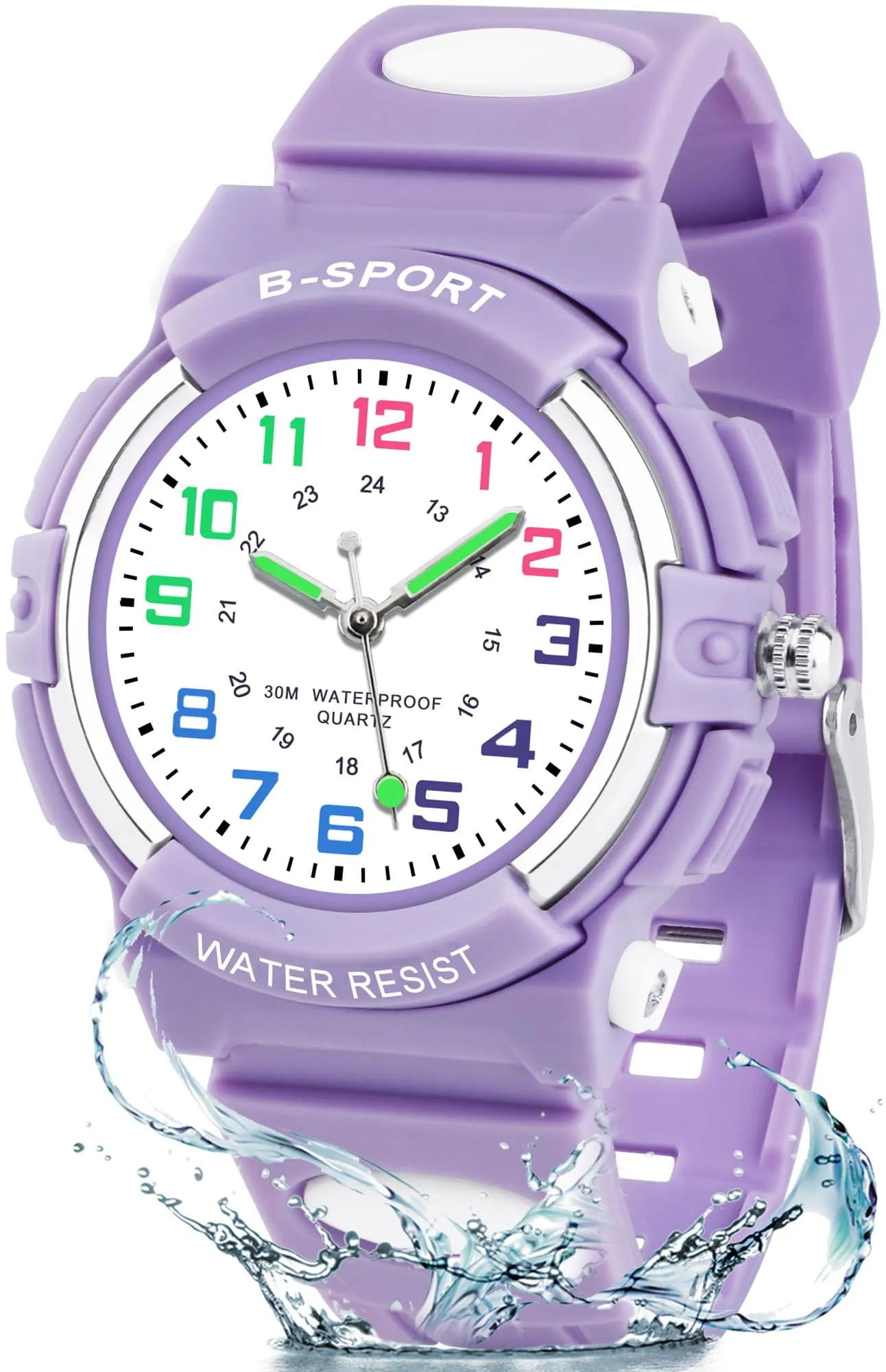 GUUMUXIN Orologio Analogico per Bambini, 30M Impermeabile, 4-12 Anni - immagine 1