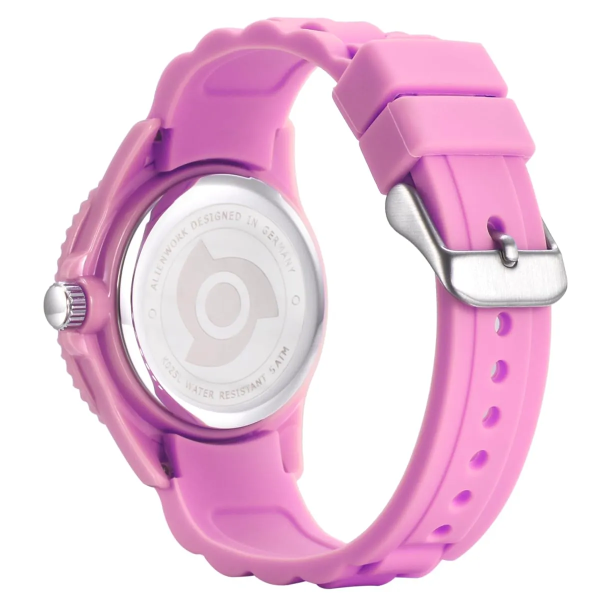 Alienwork Kids Orologio di Apprendimento, Bracciale in Silicone Pink Multicolore, Impermeabile 5 ATM - immagine 4