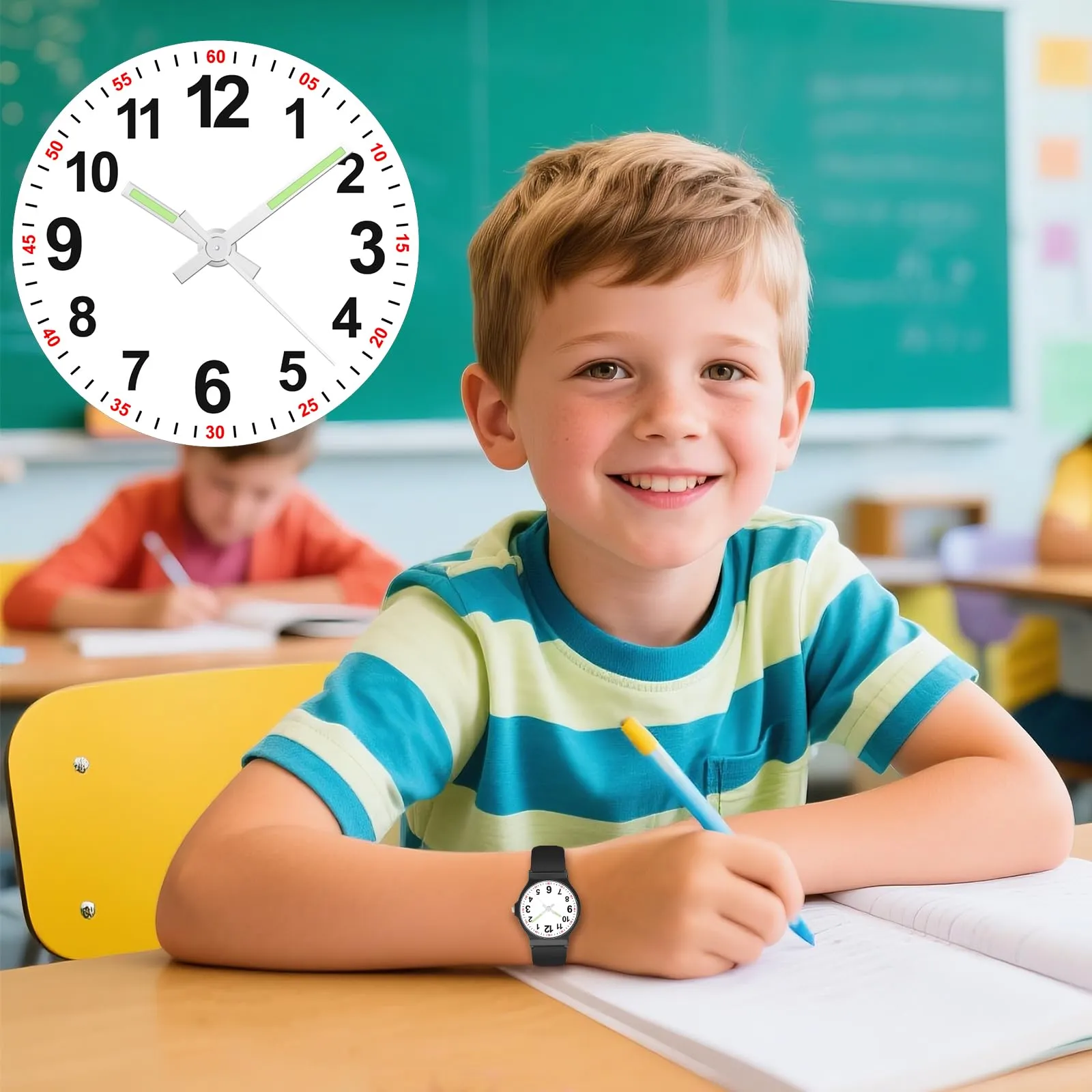 GUUMUXIN Orologio Analogico Bambini 30m Impermeabile - immagine 5