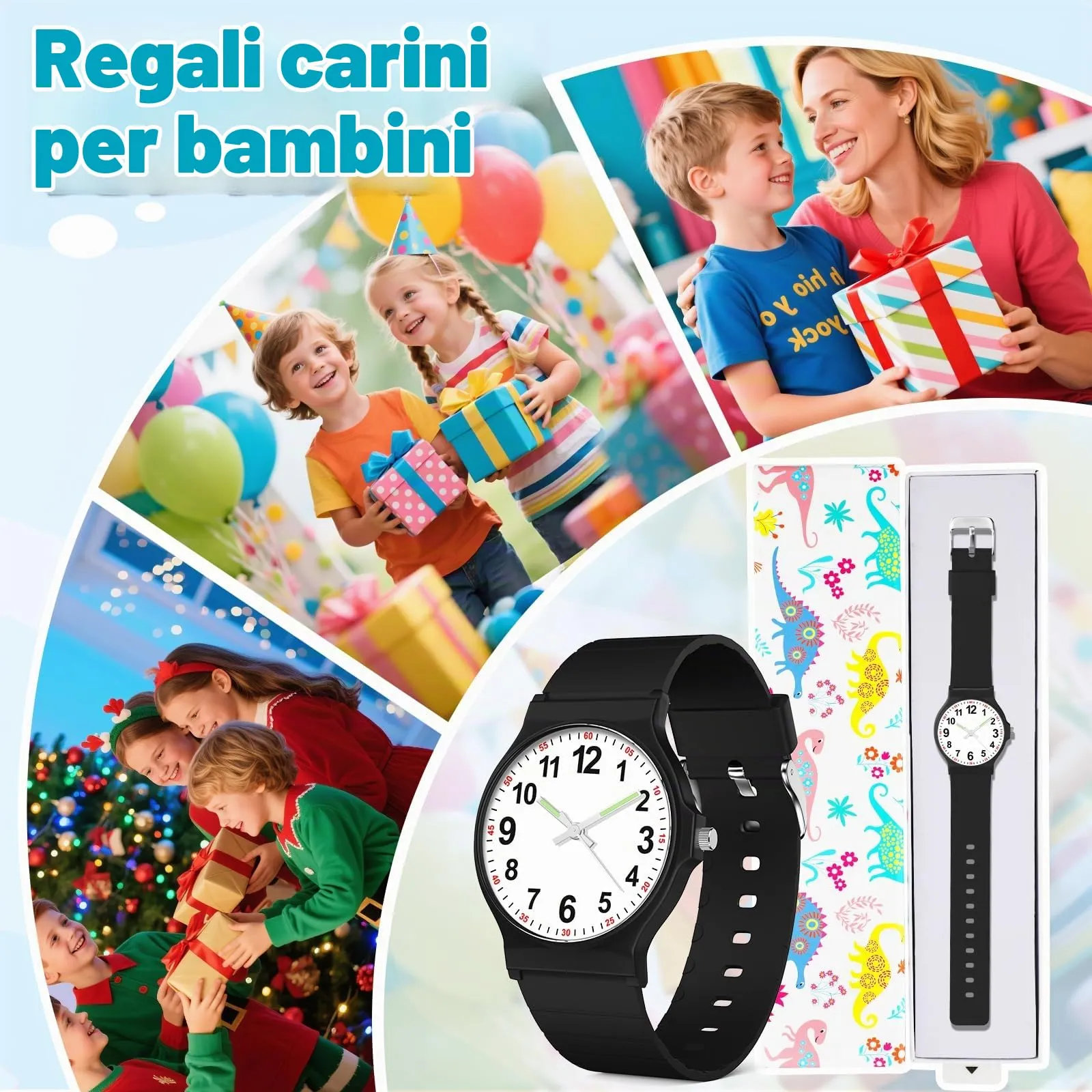 GUUMUXIN Orologio Analogico Bambini 30m Impermeabile - immagine 6