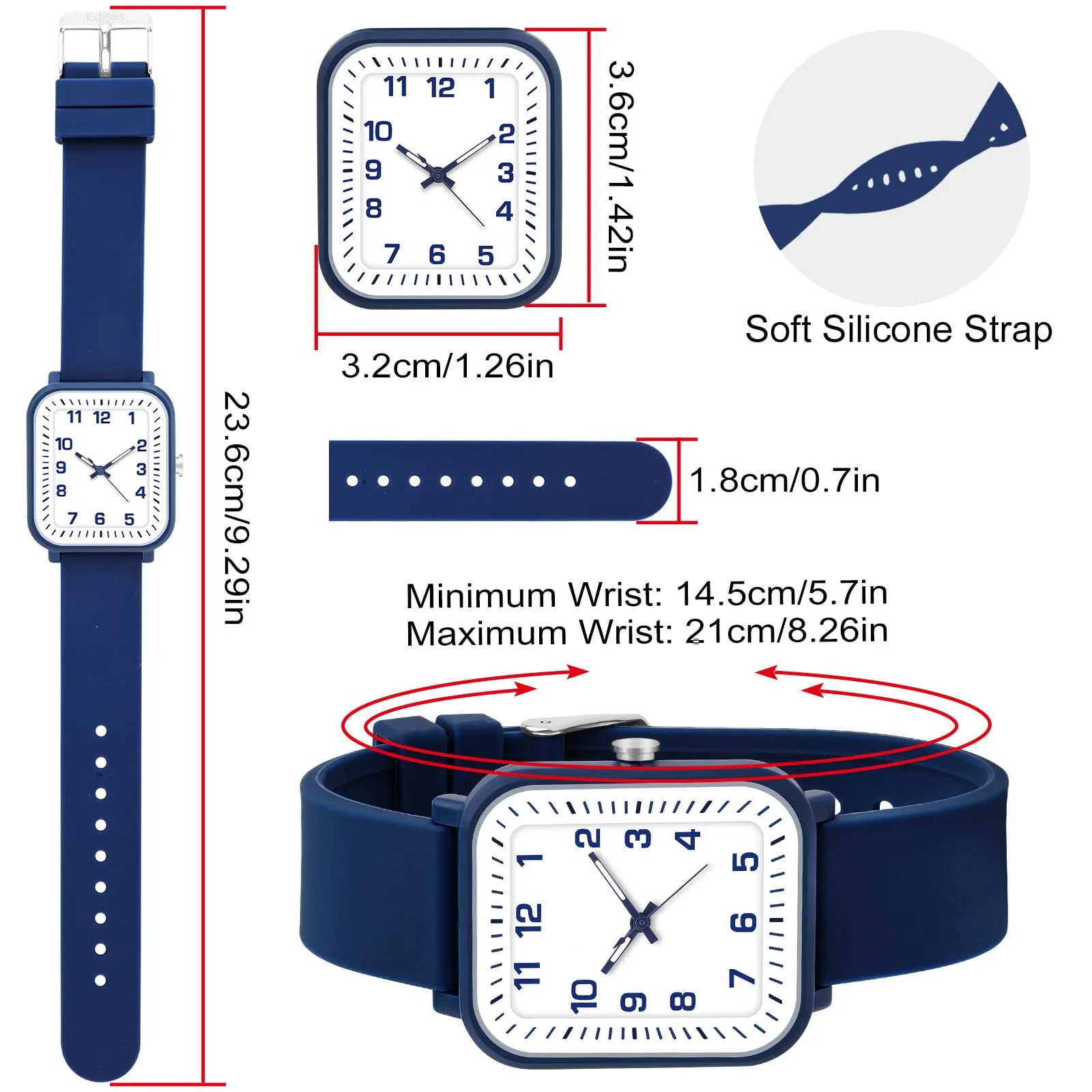 GUUMUXIN Orologio Bambini Impermeabile 50m Cinturino TPU 4-15 Anni - immagine 3