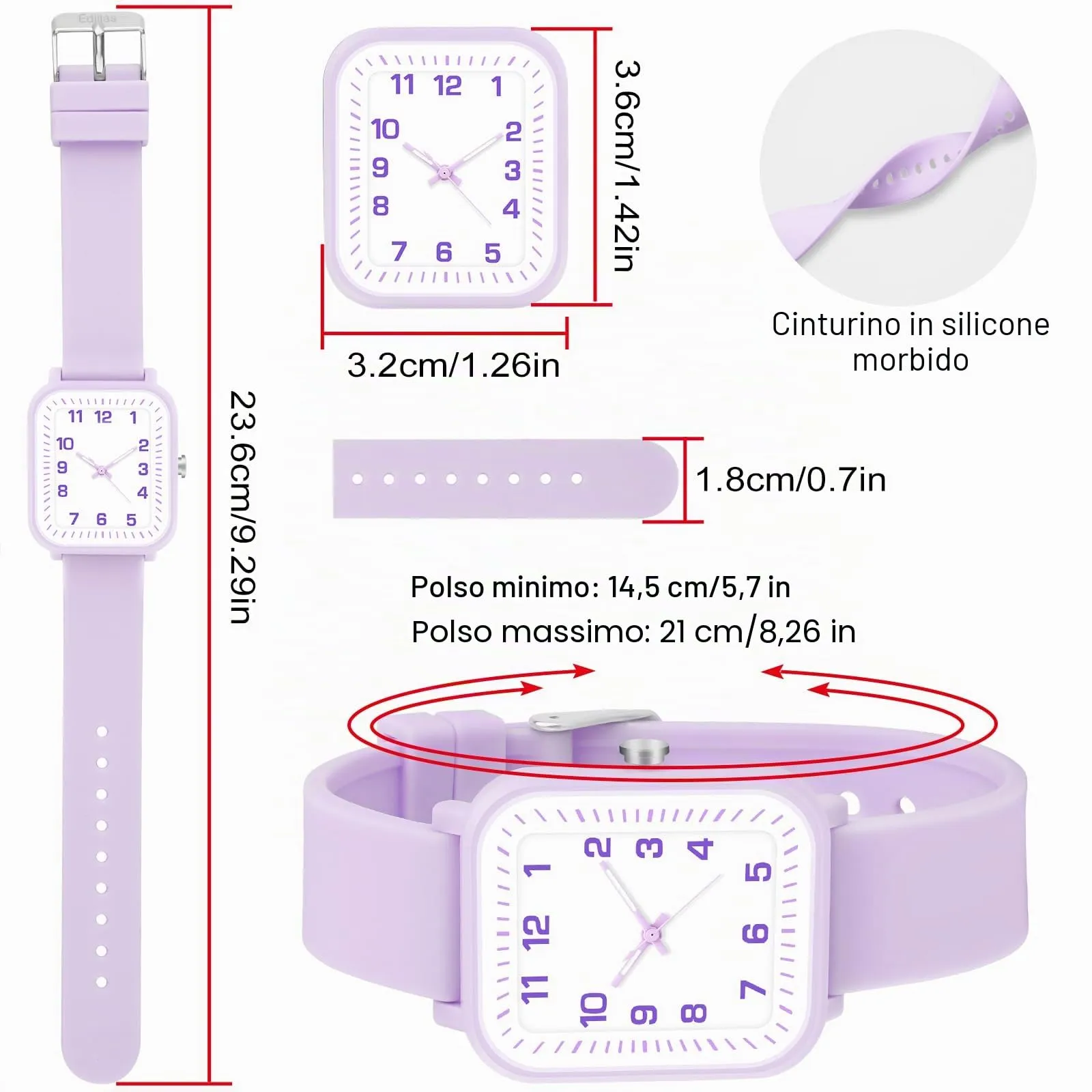 GUUMUXIN Orologio Bambini Impermeabile 50m Cinturino in TPU 4-15 Anni - immagine 4
