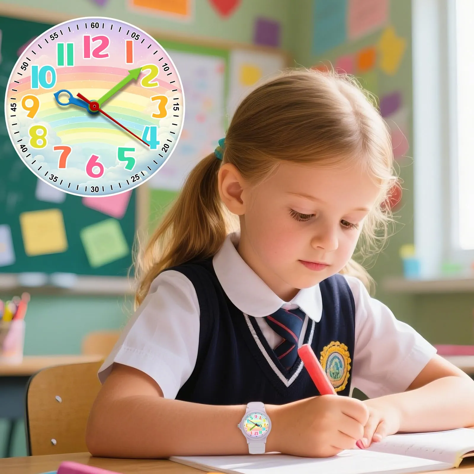 GUUMUXIN Orologio Analogico per Bambini, Impermeabile 30m, 4-12 Anni - immagine 5