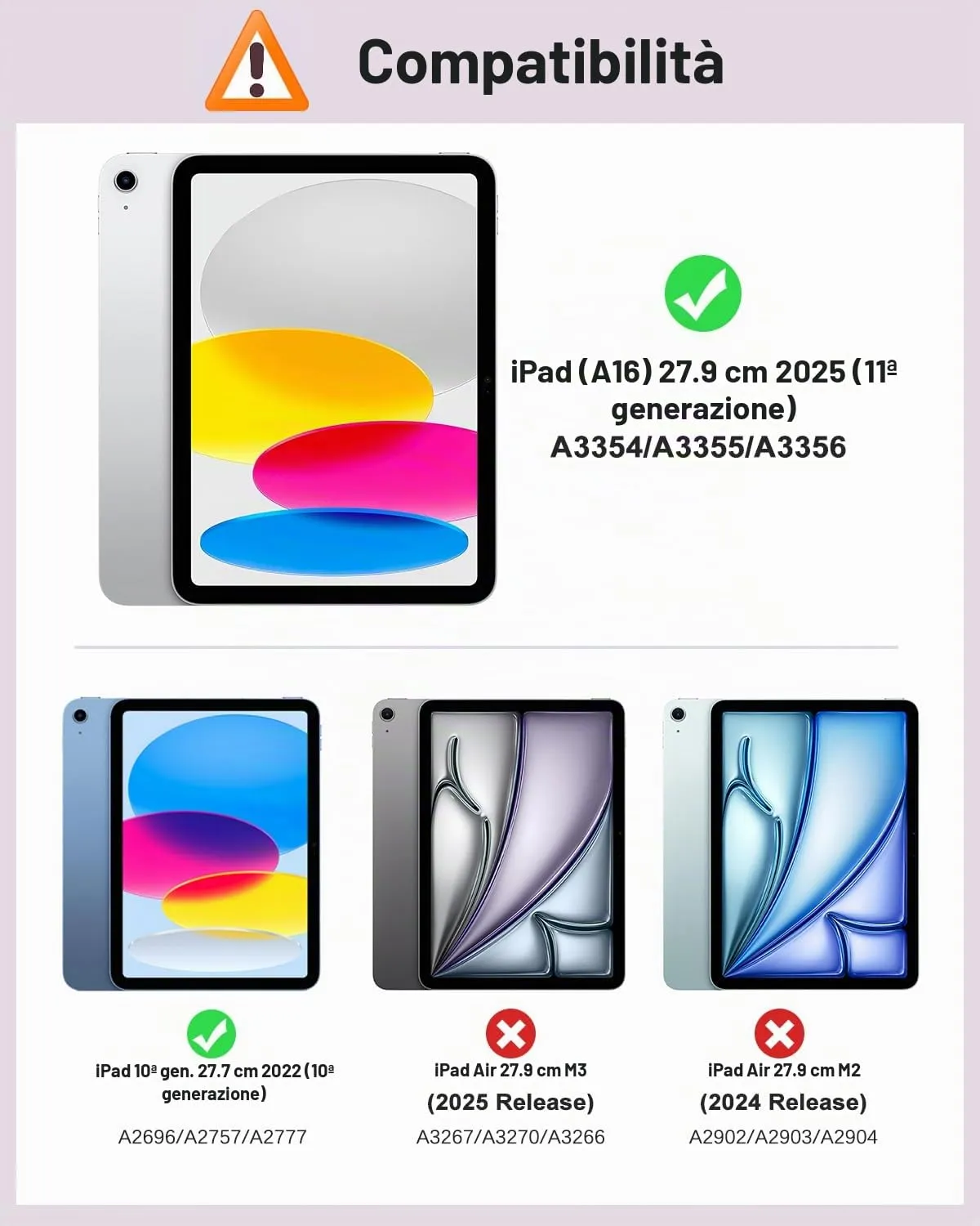 MoKo Case for iPad 11th Gen 11" (A16) and iPad 10th Gen 10.9", Paesaggio dell'Acquerello - immagine 2