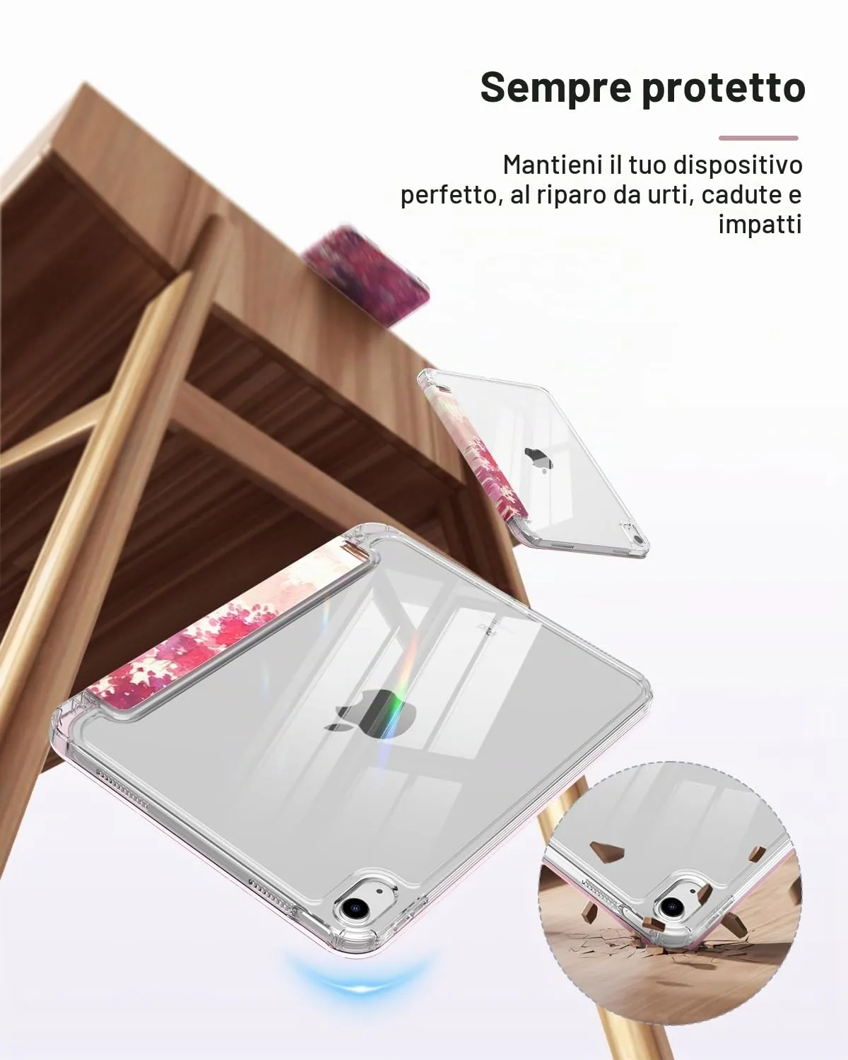 MoKo Case for iPad 11th Gen 11" (A16) and iPad 10th Gen 10.9", Paesaggio dell'Acquerello - immagine 4