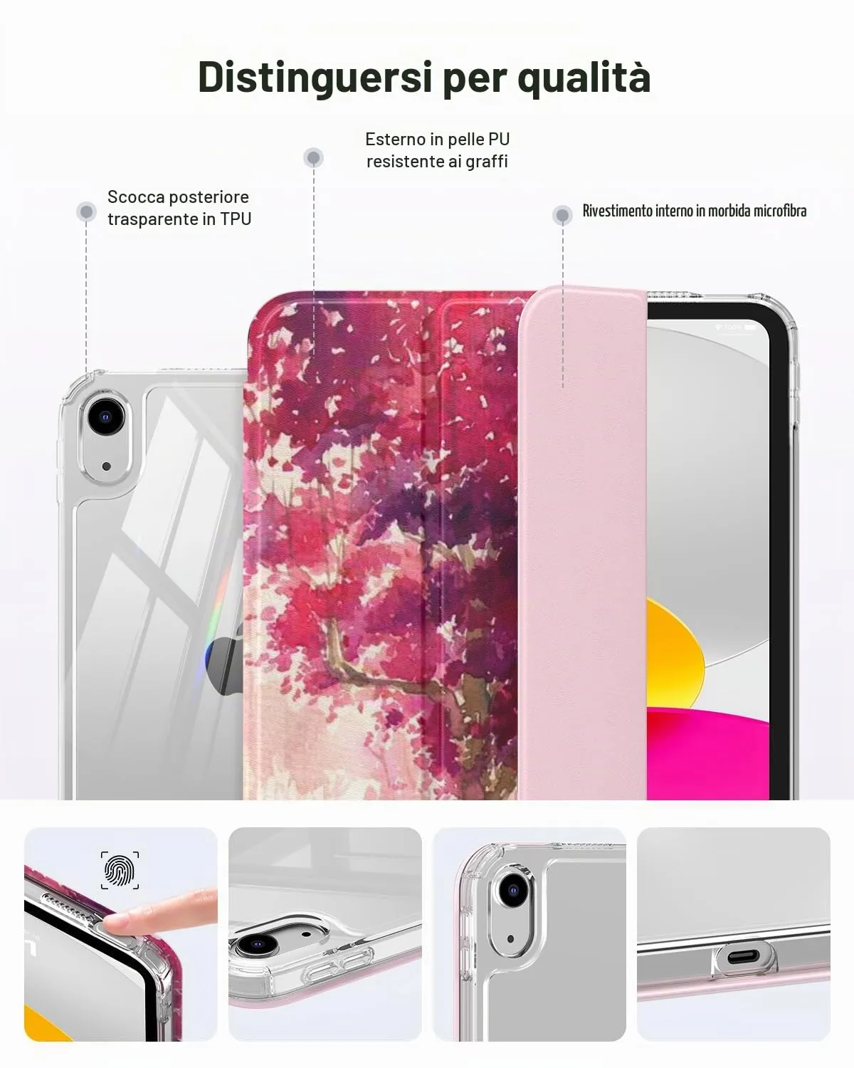 MoKo Case for iPad 11th Gen 11" (A16) and iPad 10th Gen 10.9", Paesaggio dell'Acquerello - immagine 6