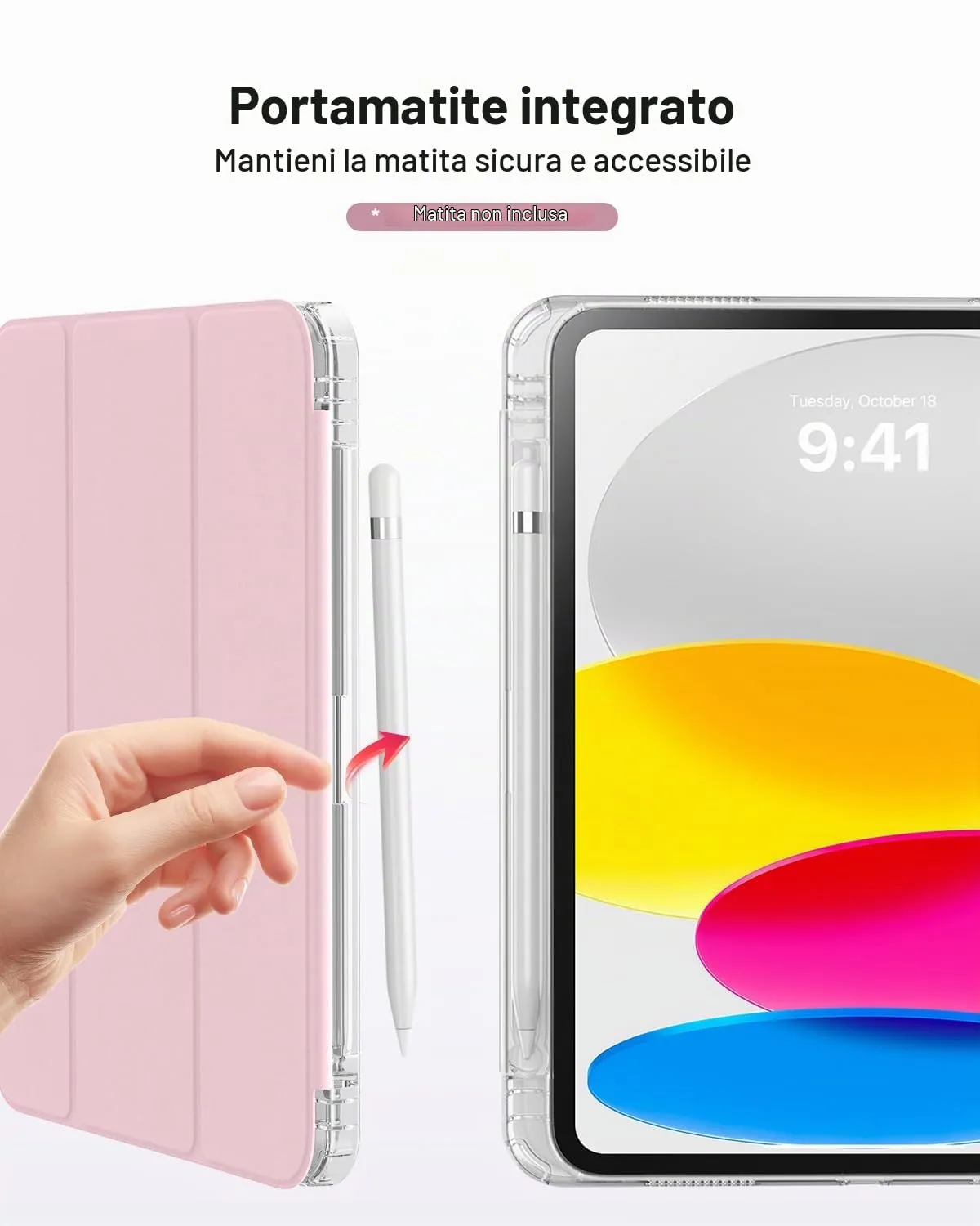 MoKo Case for iPad 11th Gen 11" (A16) and iPad 10th Gen 10.9", Paesaggio dell'Acquerello - immagine 8