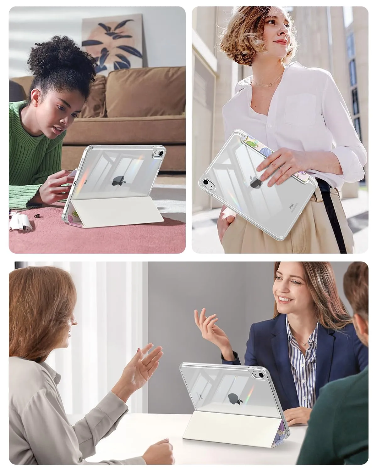 MoKo Case for iPad 11th Gen 11" (2025) and iPad 10th Gen 10.9" (2022), Pittura ad Olio di Fiori - immagine 9