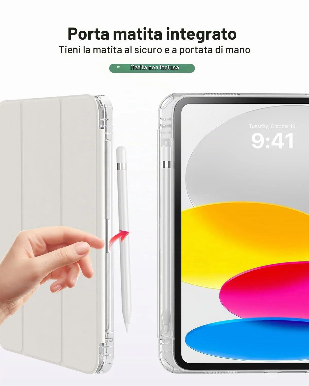 MoKo Custodia per iPad 11ª Gen 11" e iPad 10ª Gen 10.9", Fiori - immagine 8