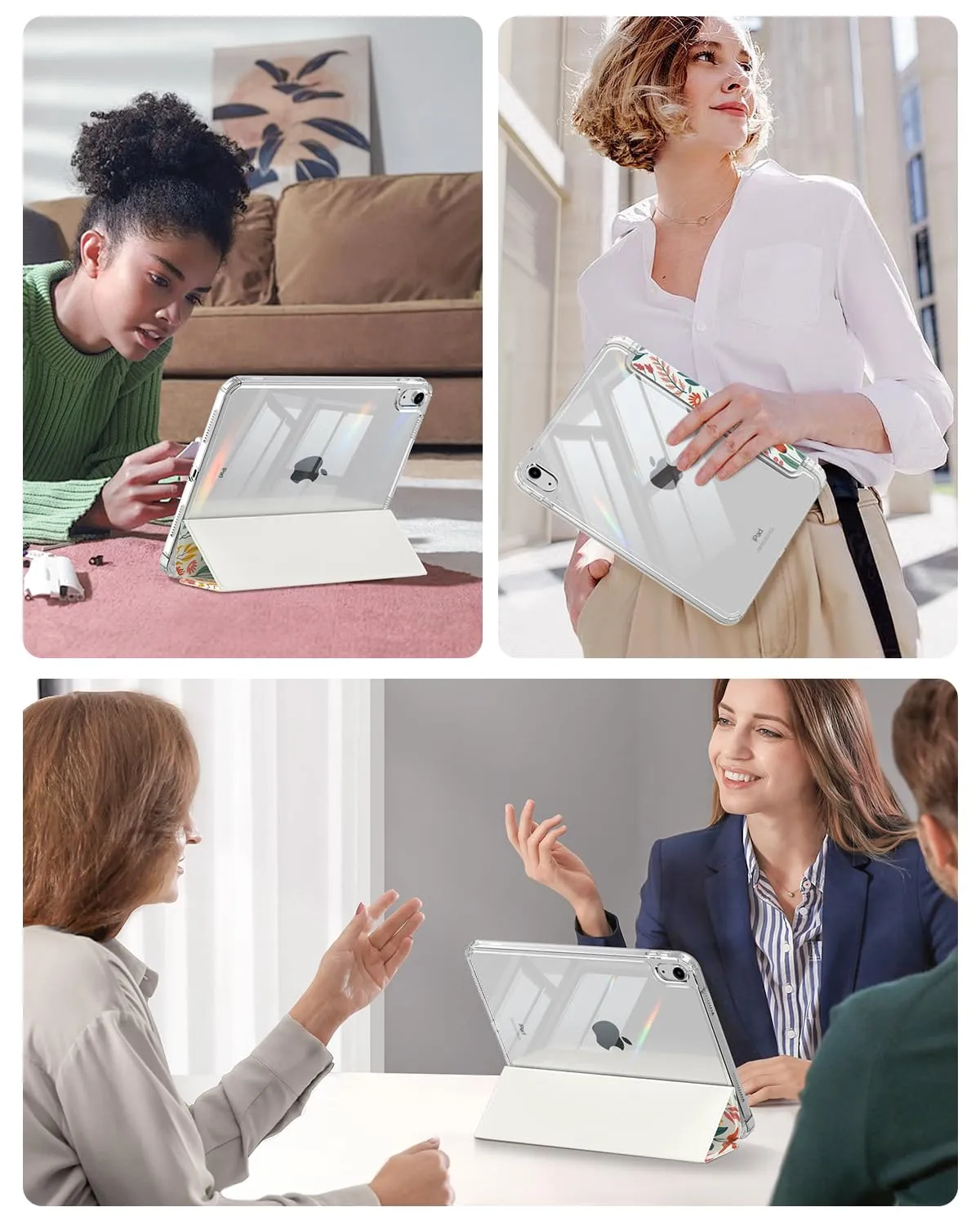 MoKo Custodia per iPad 11ª Gen 11" e iPad 10ª Gen 10.9", Fiori - immagine 9